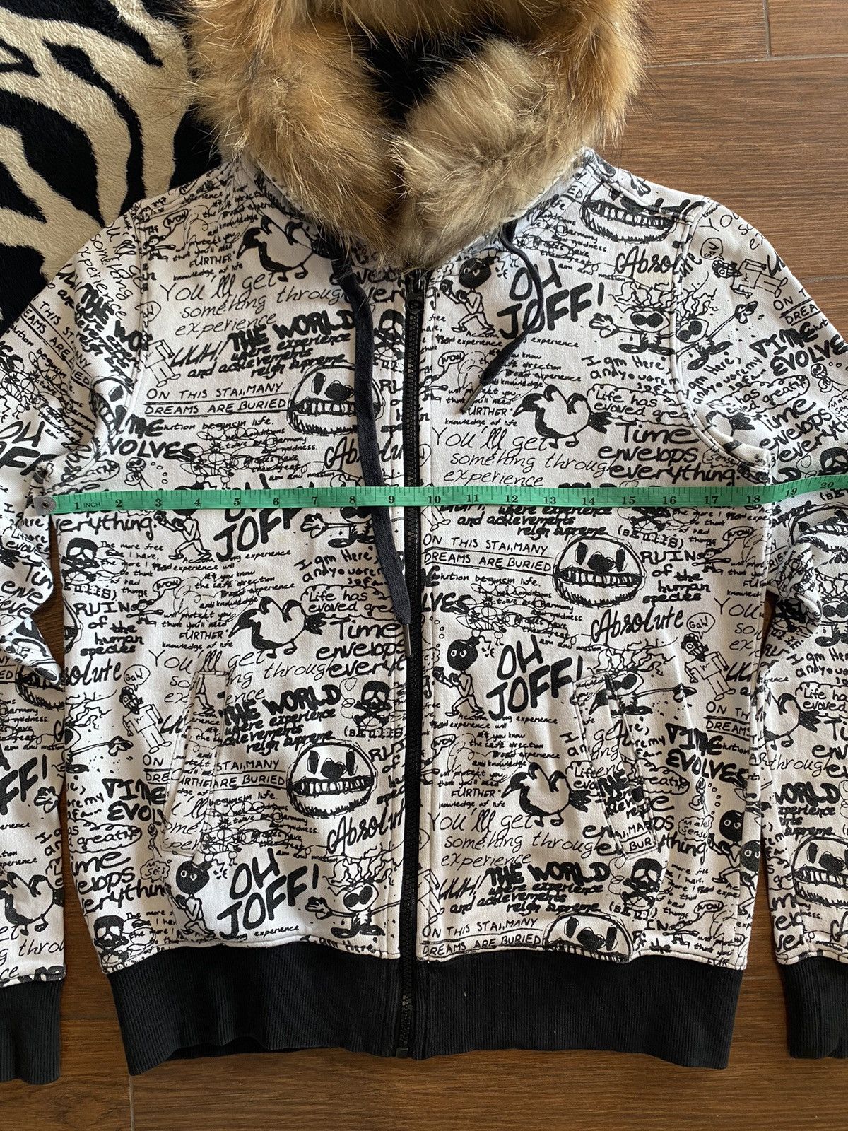 If Six Was Nine × Japanese Brand × Le Grande Bleu (L.G.B.) Japan Joff Faux fur hoodie Zip skull poem if6w9 LgB style Size US M / EU 48-50 / 2 - 11 Thumbnail