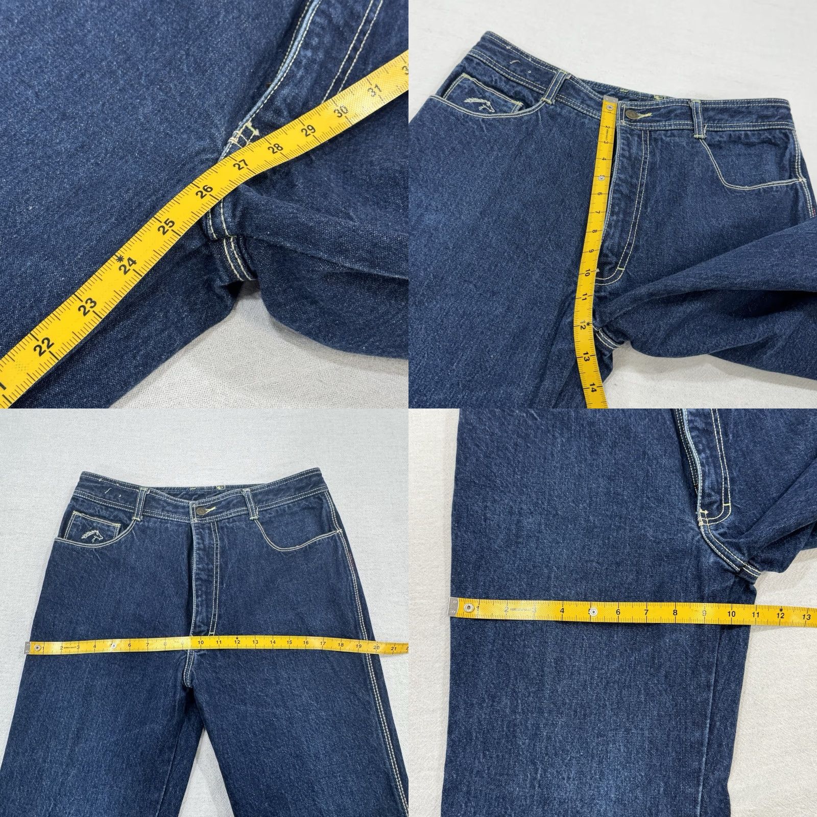 Jordache VTG 80s Jordache Horse-head Blue Jeans Size 36 Regular Unisex Adults 32x26 Dark Wash Flared High Rise Button Zip Cotton Denim Jeans Size US 32 / EU 48 - 9 Thumbnail