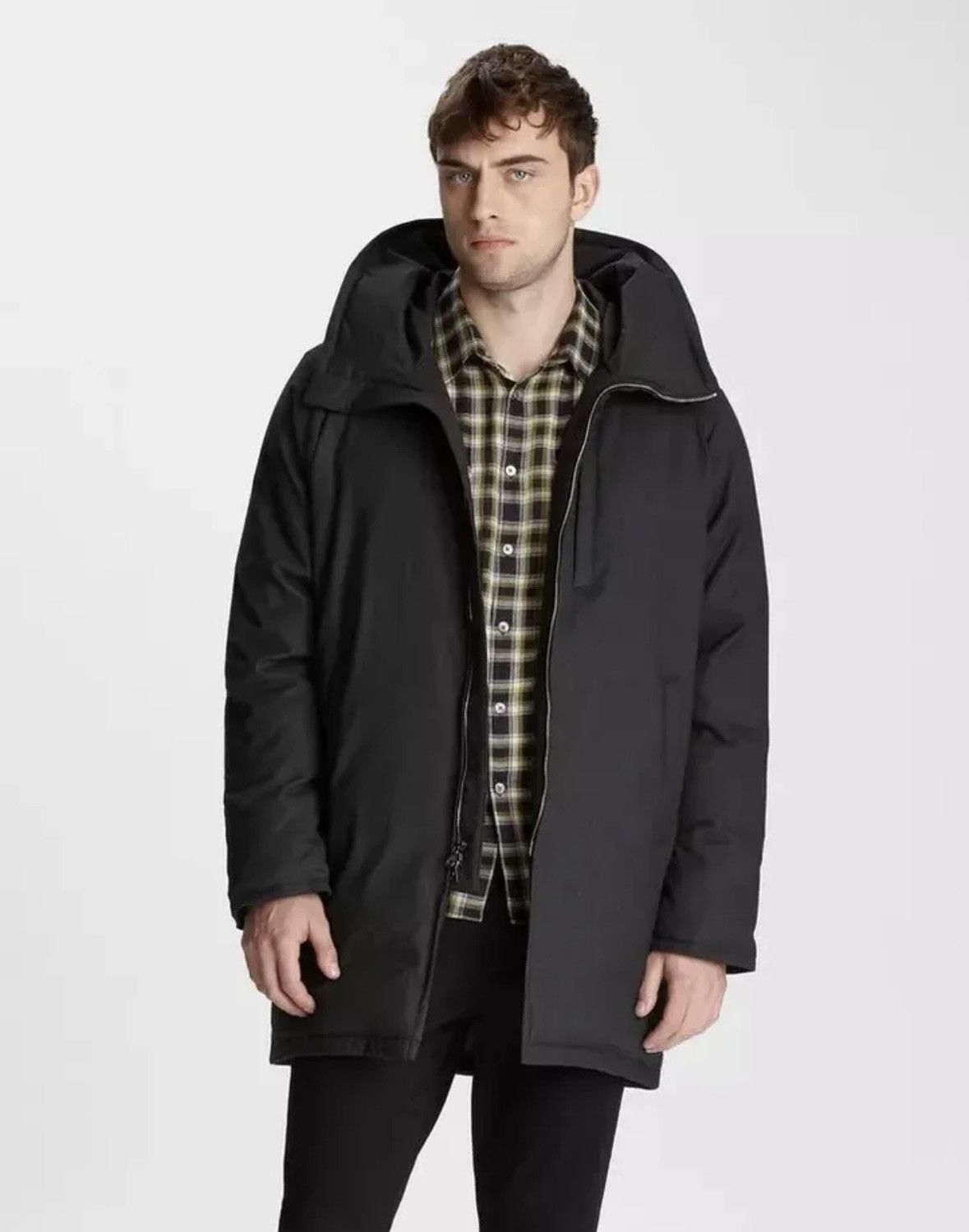 image of John Varvatos Collection Oversized Parka Size 48 in Grey, Men's