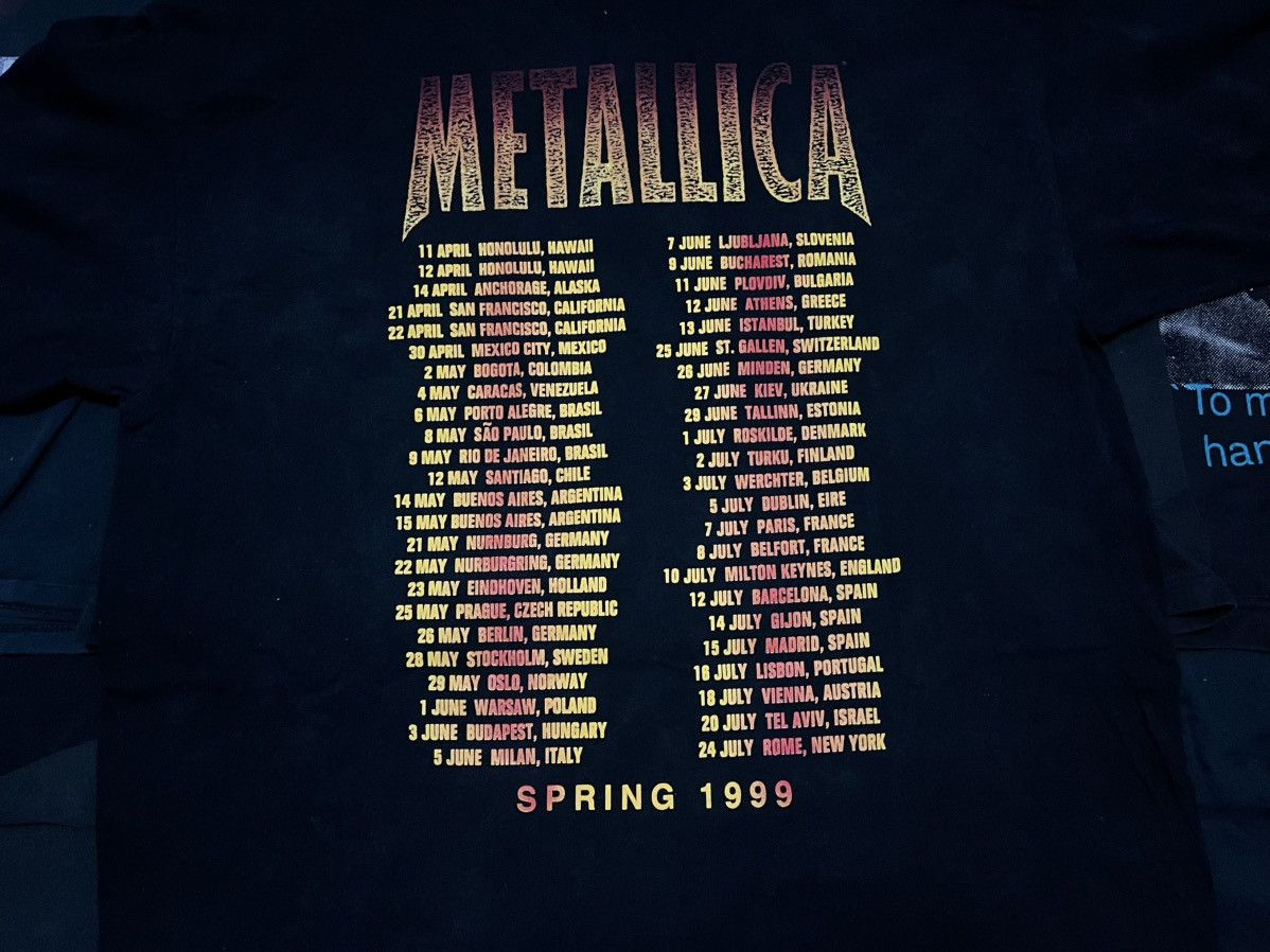 Metallica Vintage Metallica Summer Tour Tee Size US L / EU 52-54 / 3 - 5 Thumbnail