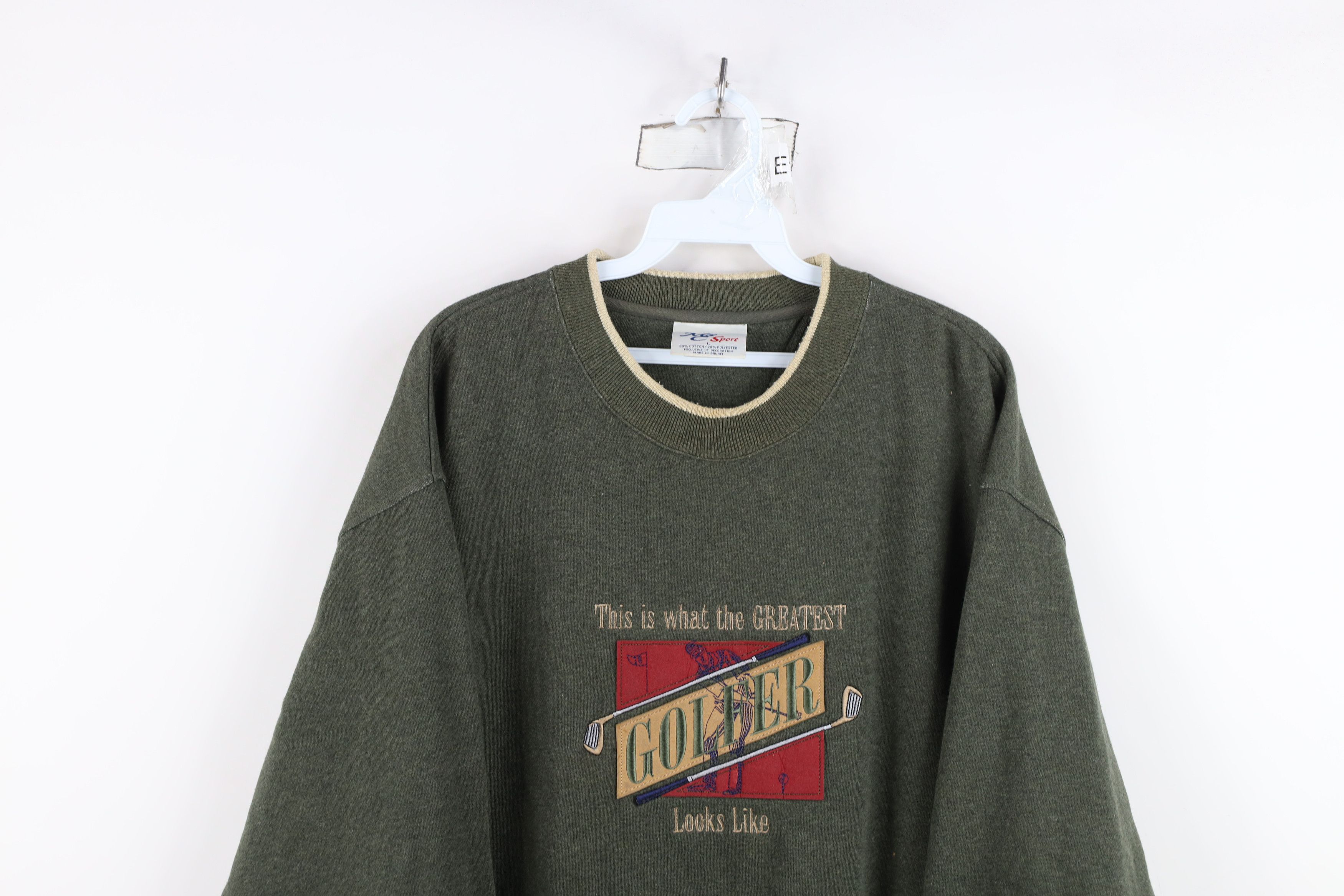 Vintage Vintage 90s Streetwear Worlds Greatest Golfer Sweatshirt Size US L / EU 52-54 / 3 - 2 Thumbnail