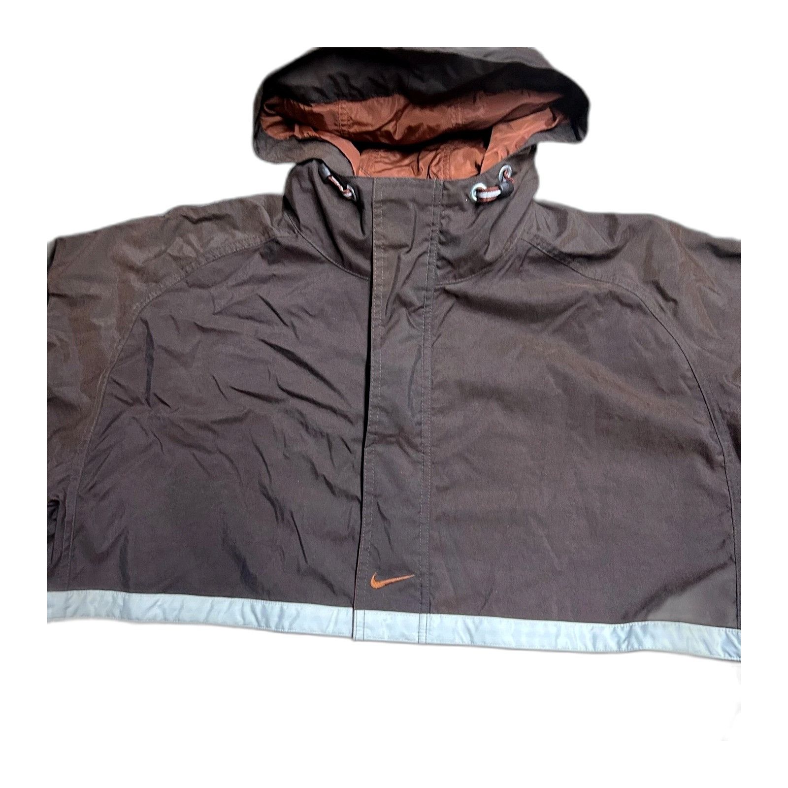 Nike Vintage Nike Double Zip Track Brown Jacket 90's M Center Che Size US M / EU 48-50 / 2 - 2 Thumbnail