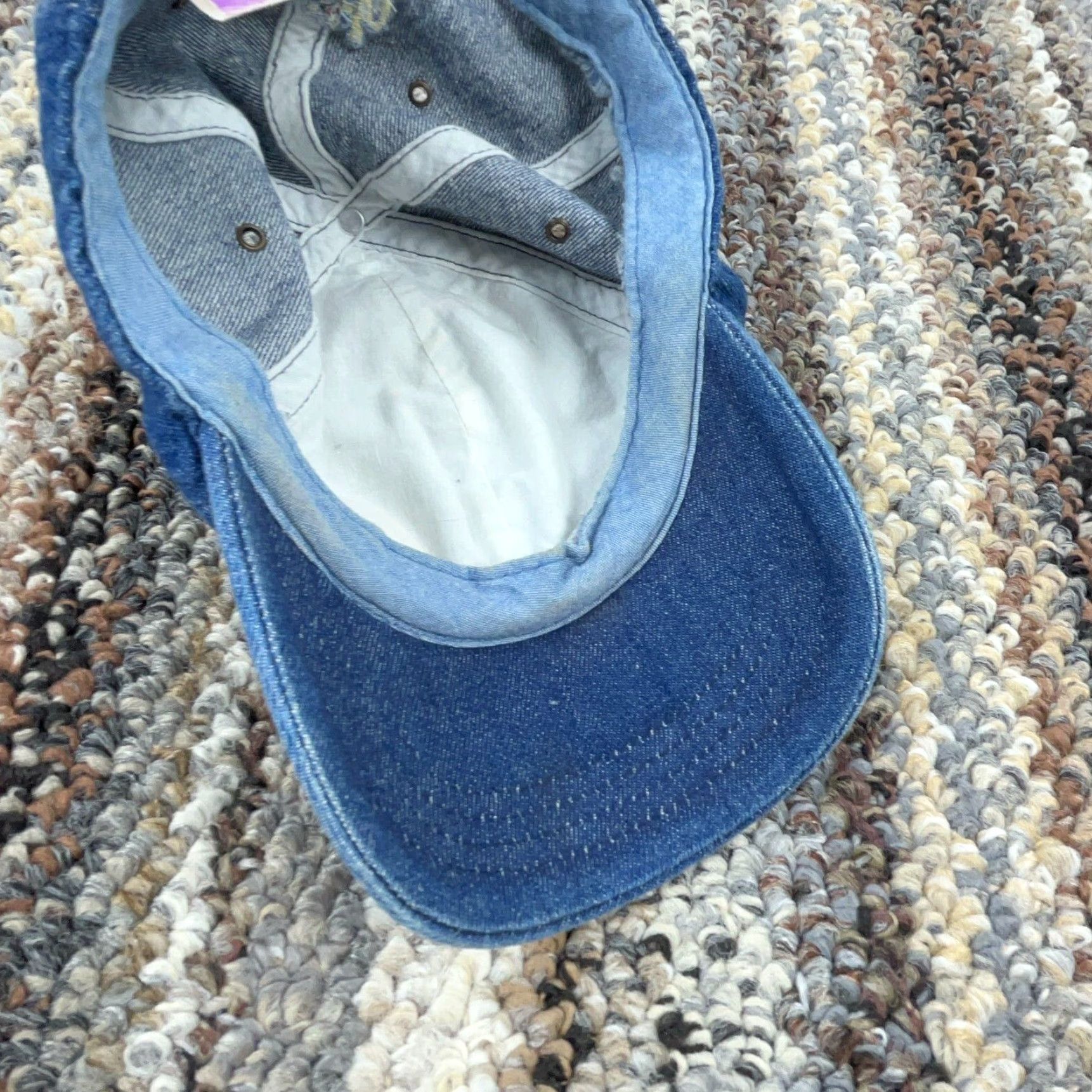 Disney VINTAGE Disney Hat Cap Denim Blue Jean Winnie The Pooh Y2K 00s Ladies Womens Size 42" / US 20 - 7 Thumbnail