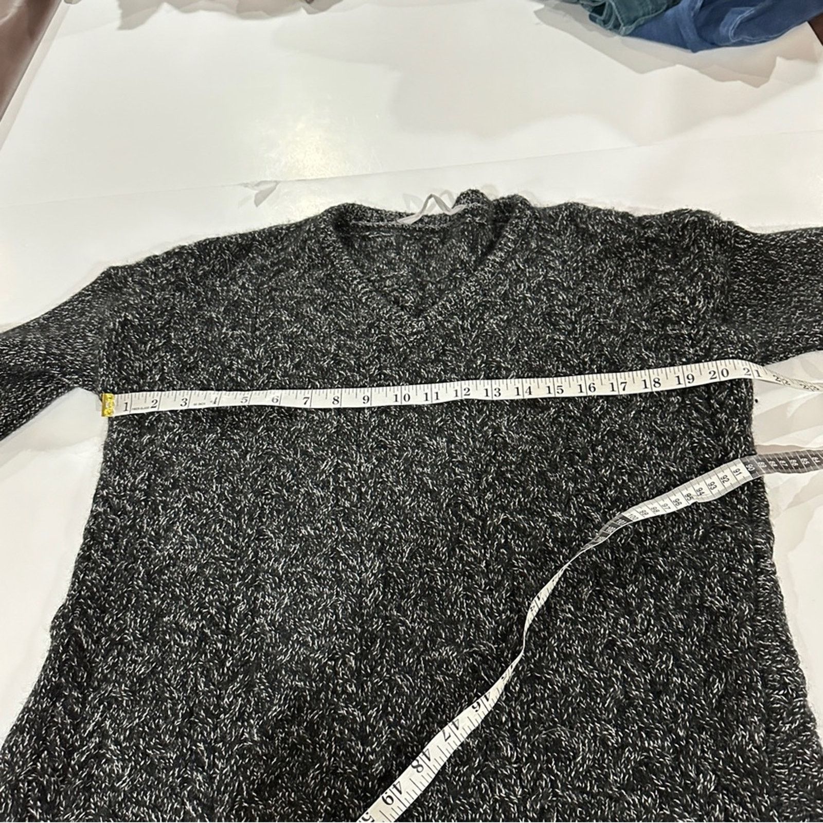 Athleta Athleta Wool Cashmere Black & White Knit Long Sleeve Sweater Size XL / US 12-14 / IT 48-50 - 9 Thumbnail