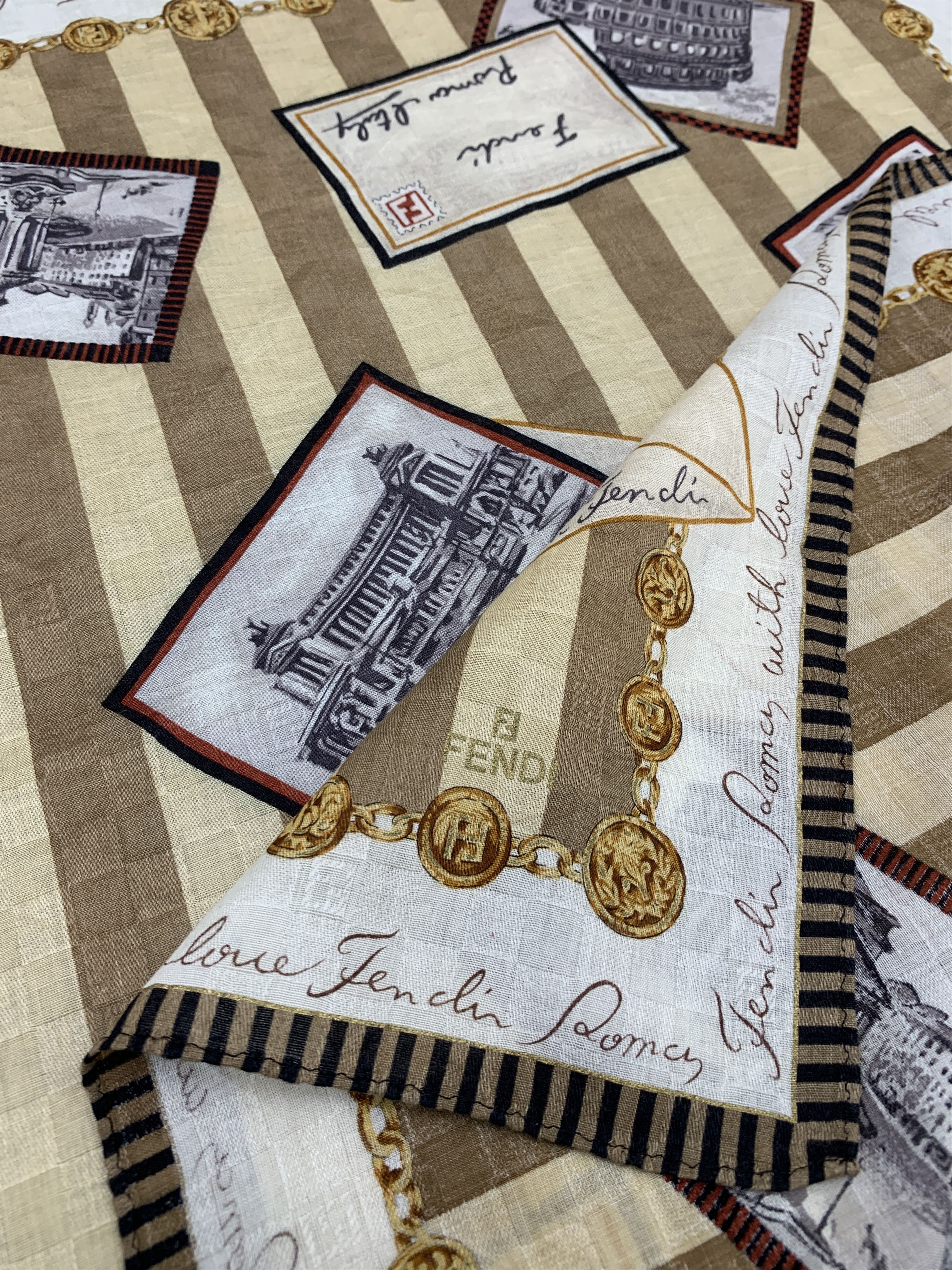 Fendi × Vintage Vintage Fendi Neckerchief/ Handkerchief - HKA938 Size ONE SIZE - 8 Thumbnail