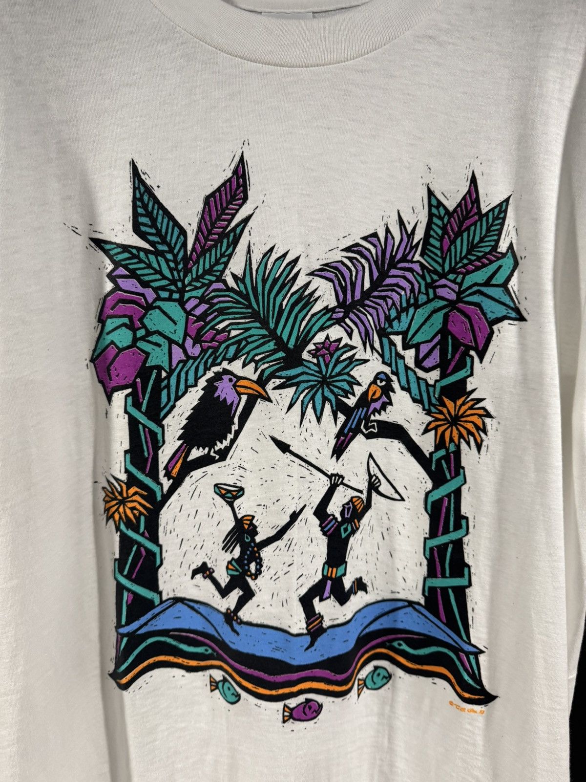 Vintage 1993 New Vintage Tribal Jungle Animal Single Stitch Tee L Size US L / EU 52-54 / 3 - 2 Thumbnail