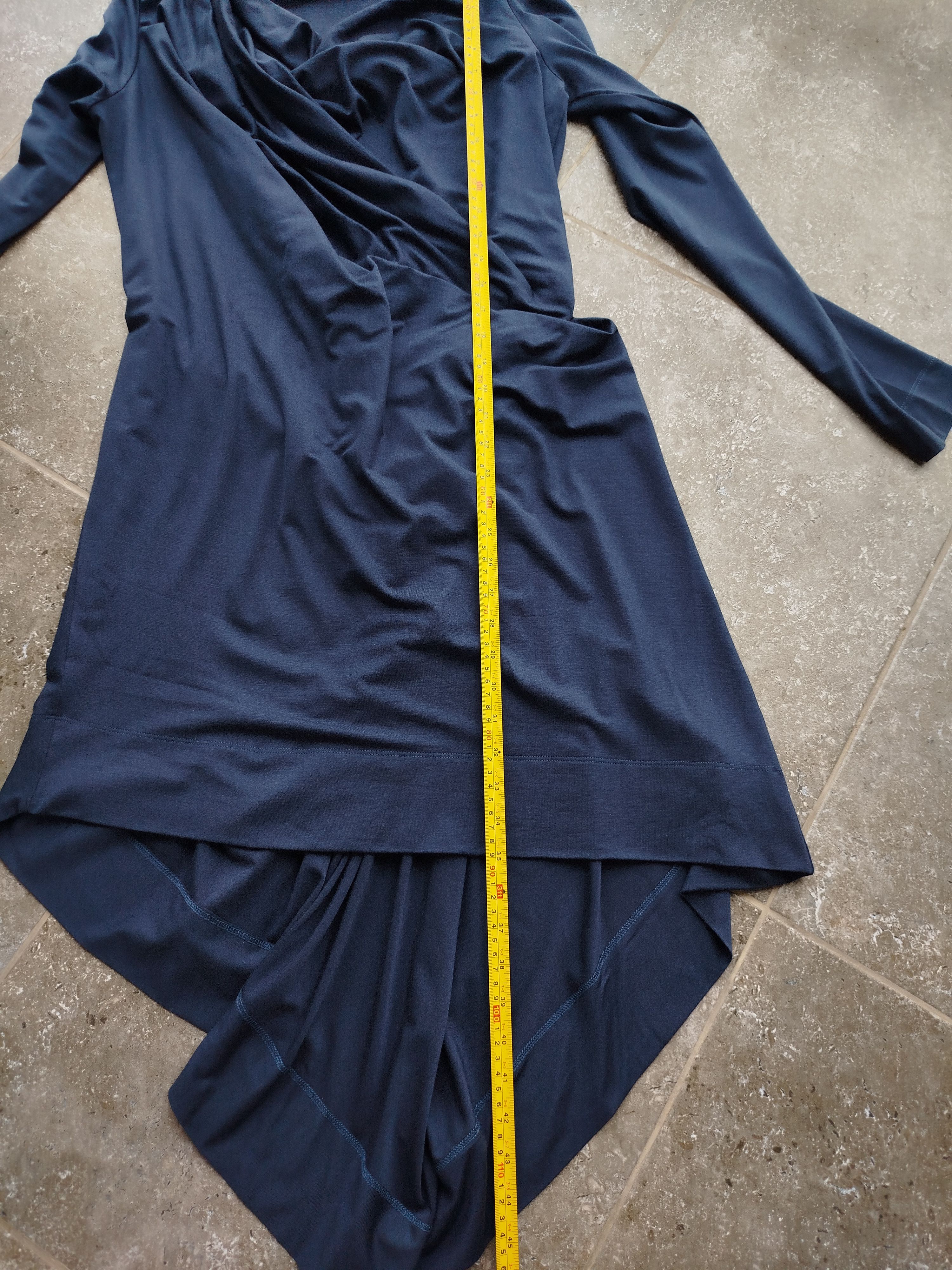 Vivienne Westwood Dress Long Sleeve Asymmetric Draped Wool A/W 2010 Size S Size S / US 4 / IT 40 - 12 Thumbnail