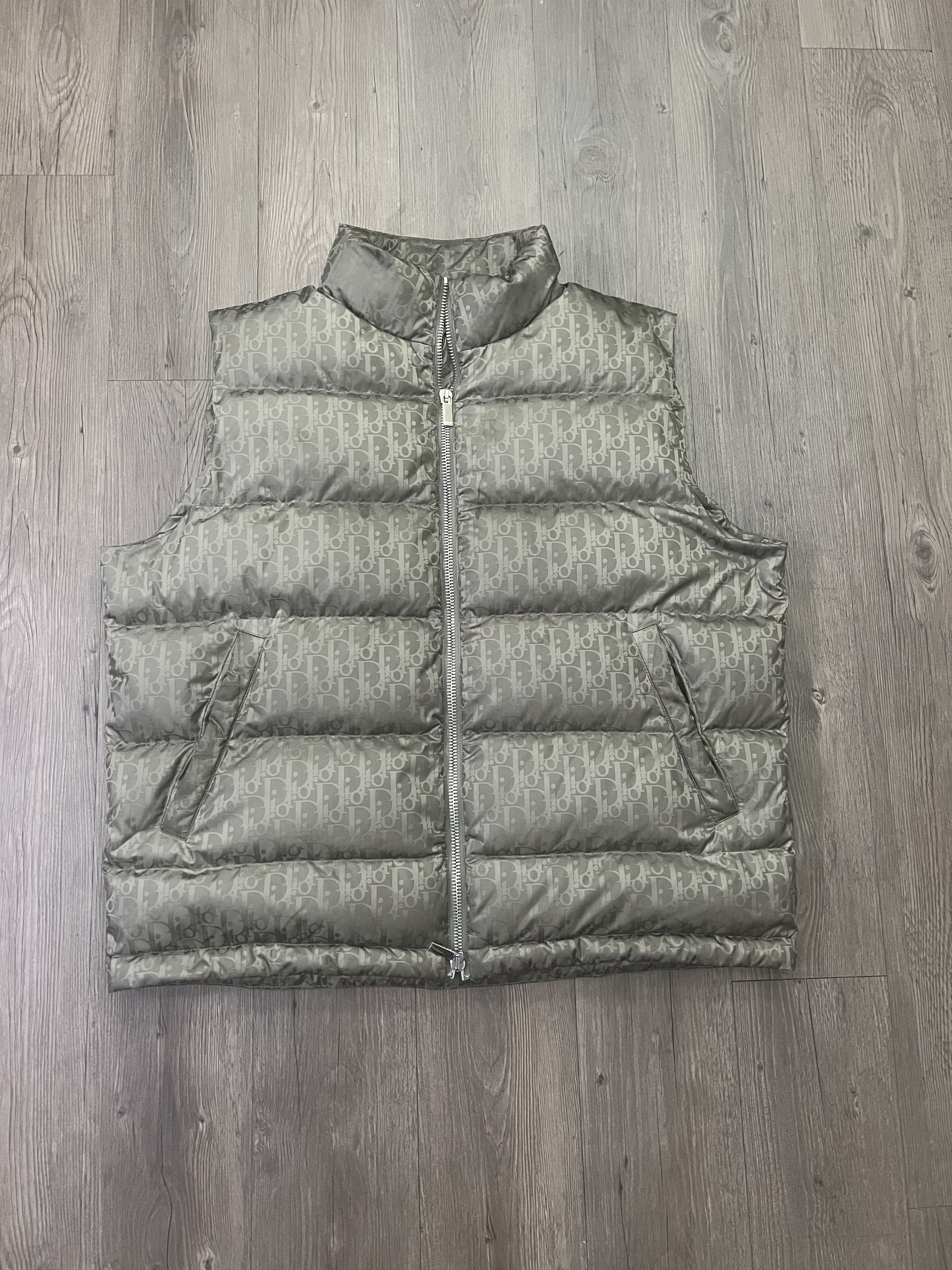 Dior Dior Olive Oblique Puffer Vest Size US XXL / EU 58 / 5 - 1 Thumbnail