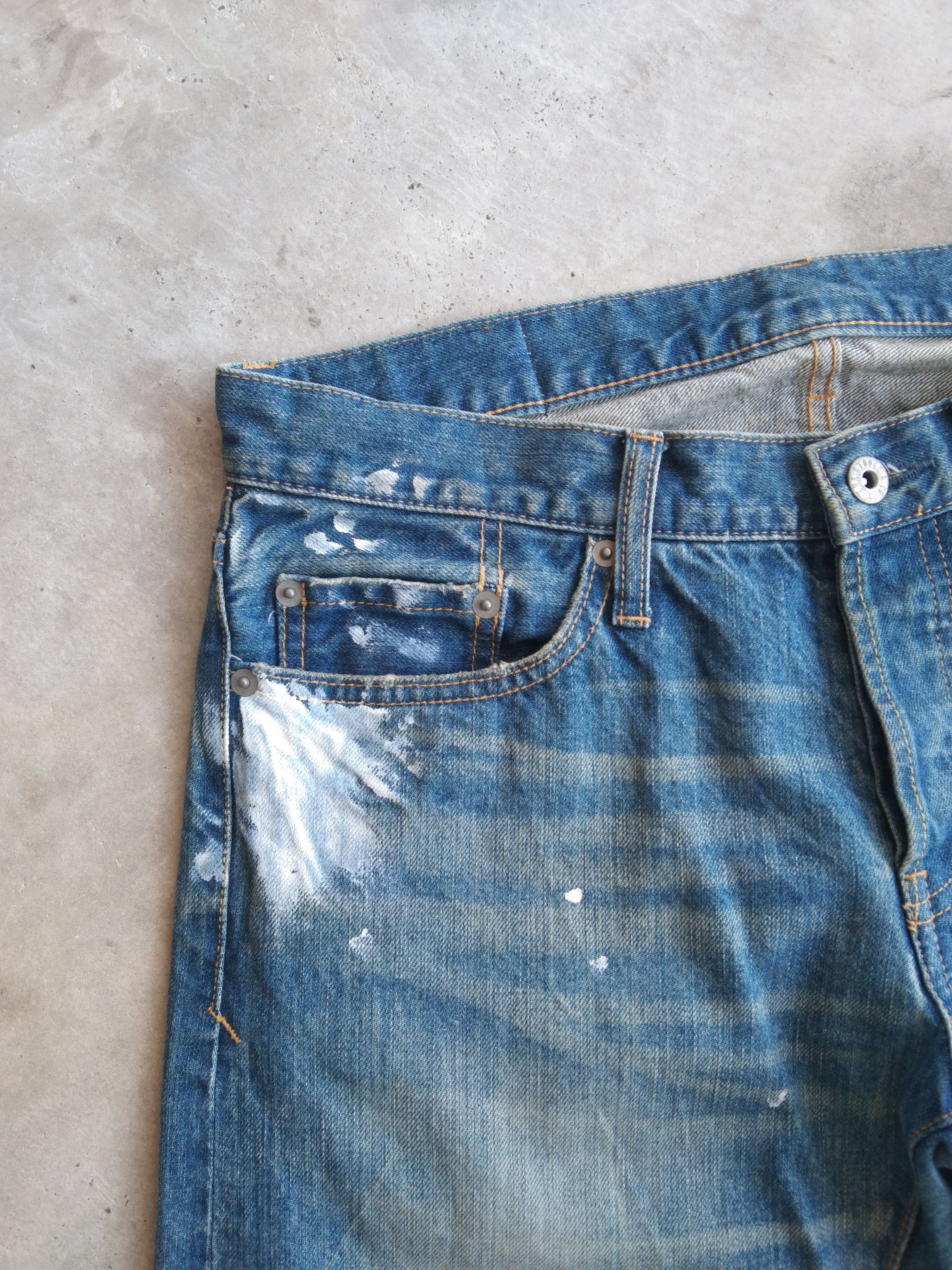 Japanese Brand Vintage Japanese Stooge & Co Paint Splatter Jeans 31x31 Size US 31 - 5 Thumbnail