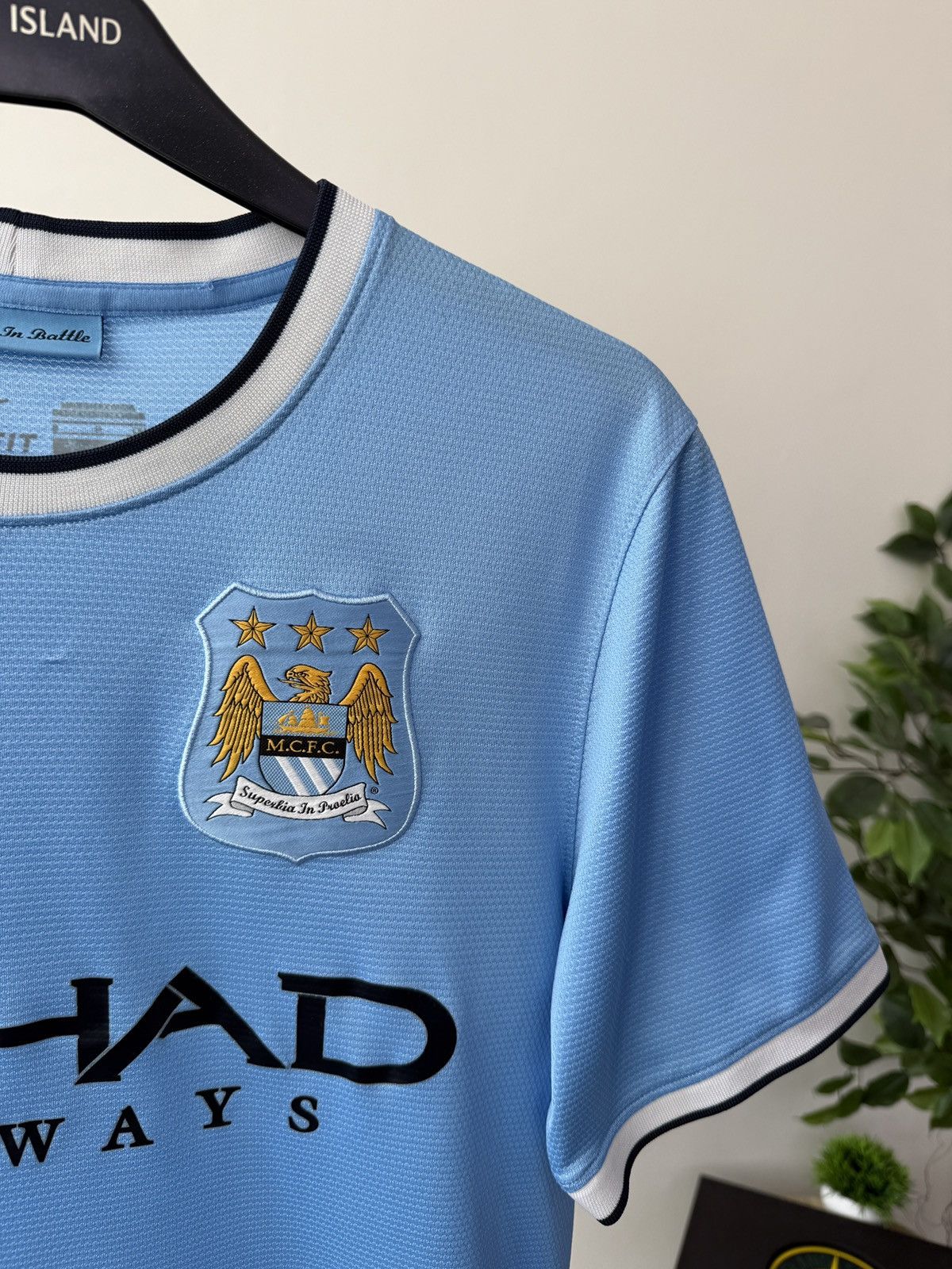 Nike Vintage MANCHESTER CITY 2013 2014 HOME FOOTBALL SHIRT JERSEY Size US S / EU 44-46 / 1 - 4 Thumbnail