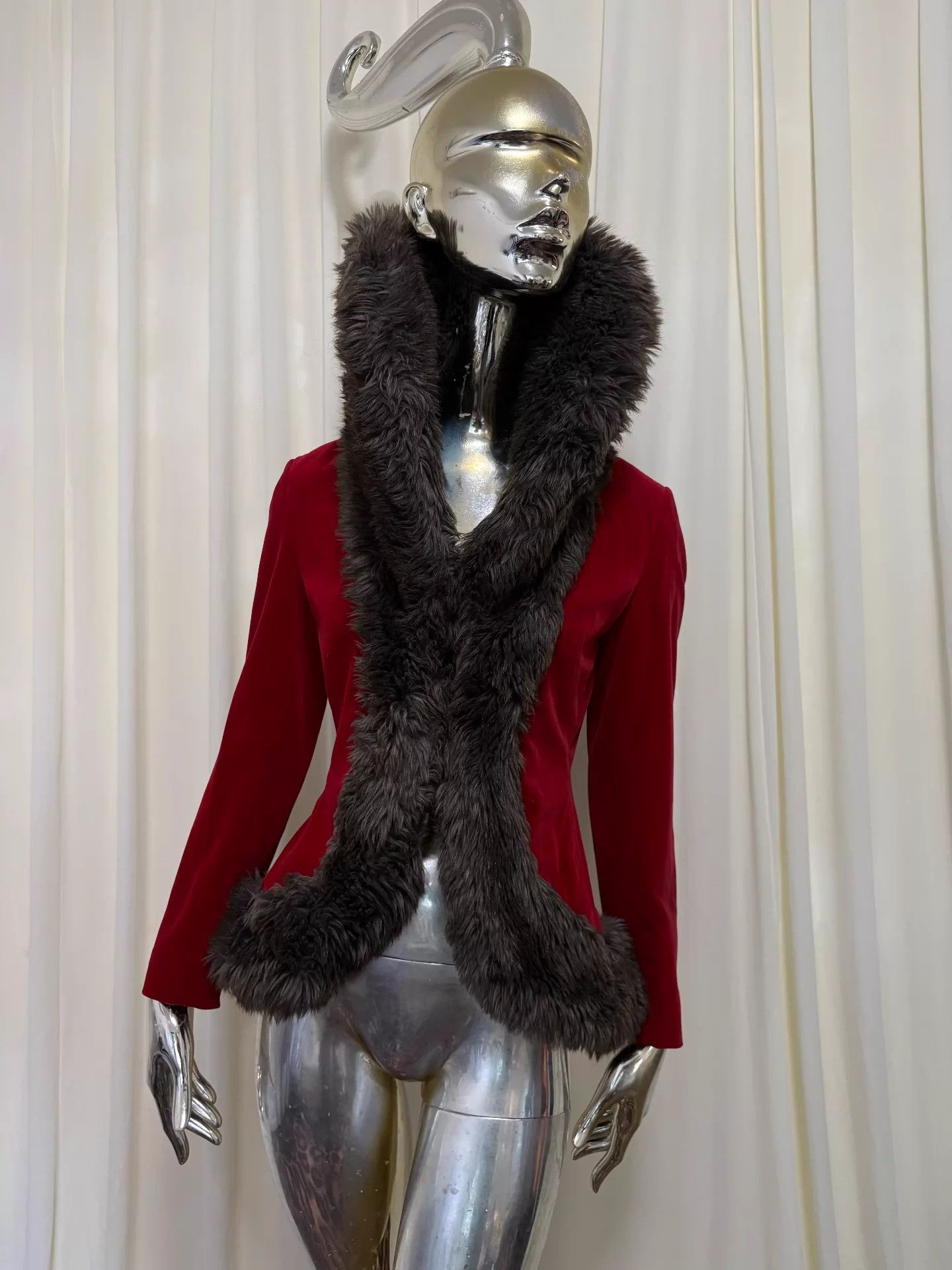Paul Smith Paul Smith Vintage Red Velvet Fringe Big Lapel Waistcoat 40 Size S / US 4 / IT 40 - 3 Thumbnail