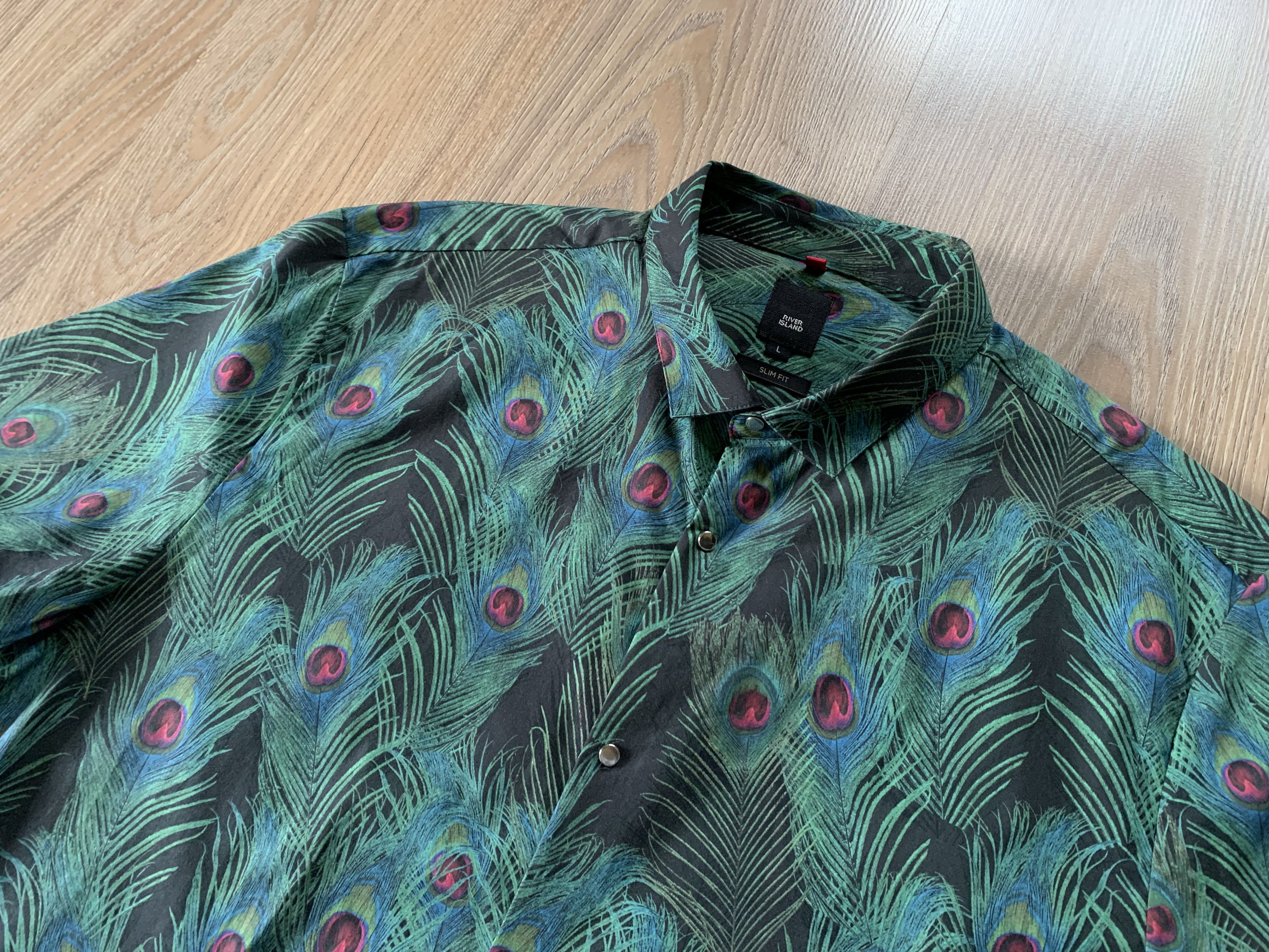 River Island River Island Slim Fit Hawaiian Shirt Size US L / EU 52-54 / 3 - 4 Thumbnail