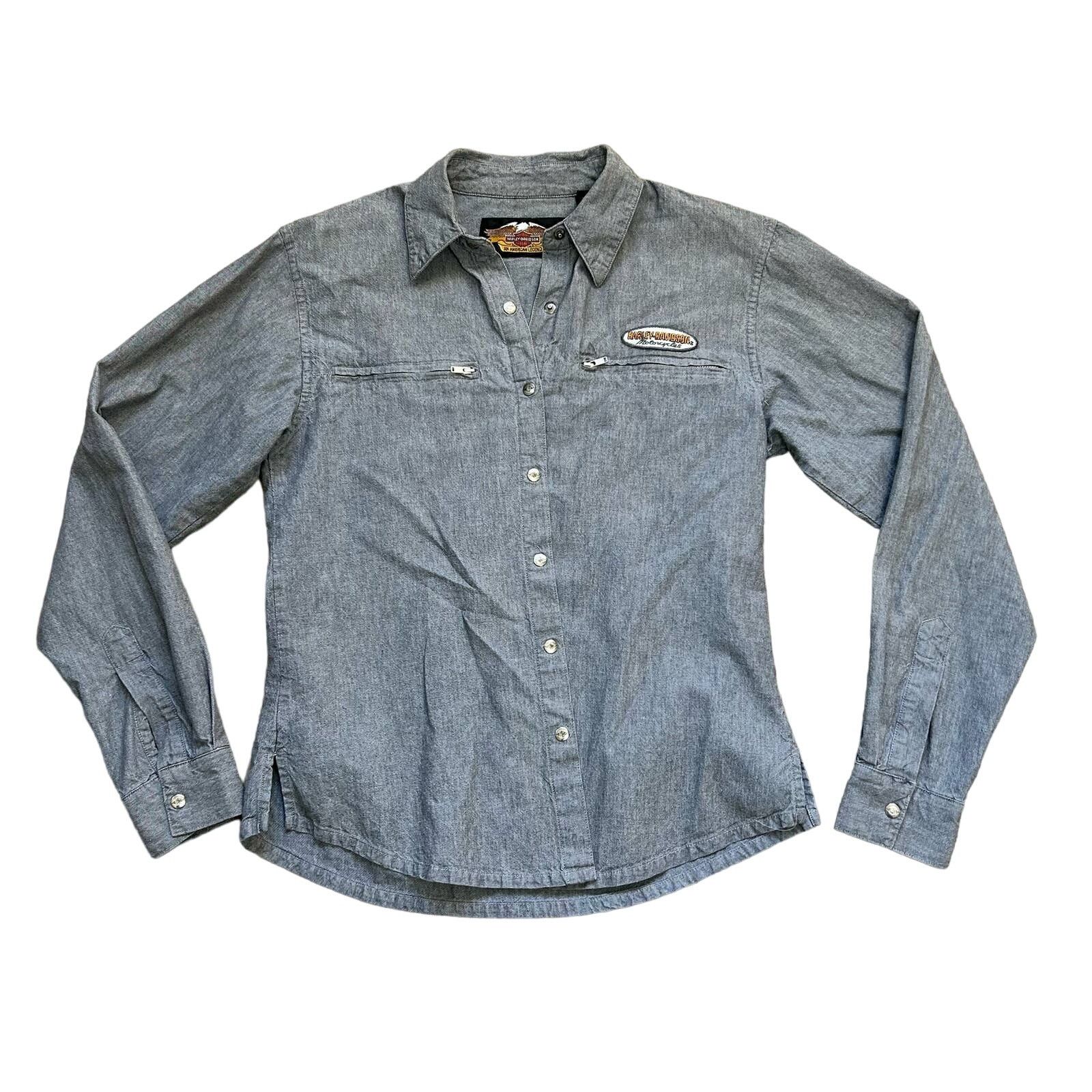 Harley Davidson Harley Davidson Collared Shirt Long Sleeve 100% Cotton Small Size S / US 4 / IT 40 - 1 Thumbnail