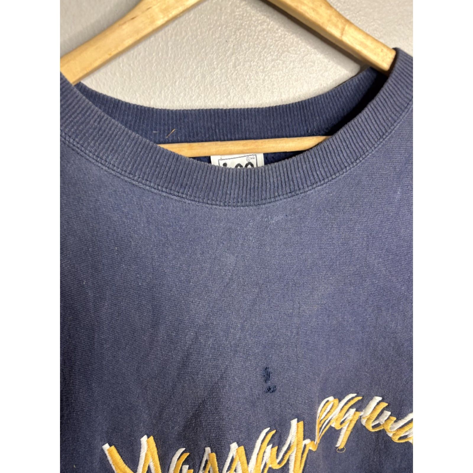Lee VINTAGE Lee Sweatshirt Mens XL Blue Graphic Print Crewneck Fleece Massapequa 90s Embroidered"} Size US XL / EU 56 / 4 - 3 Thumbnail