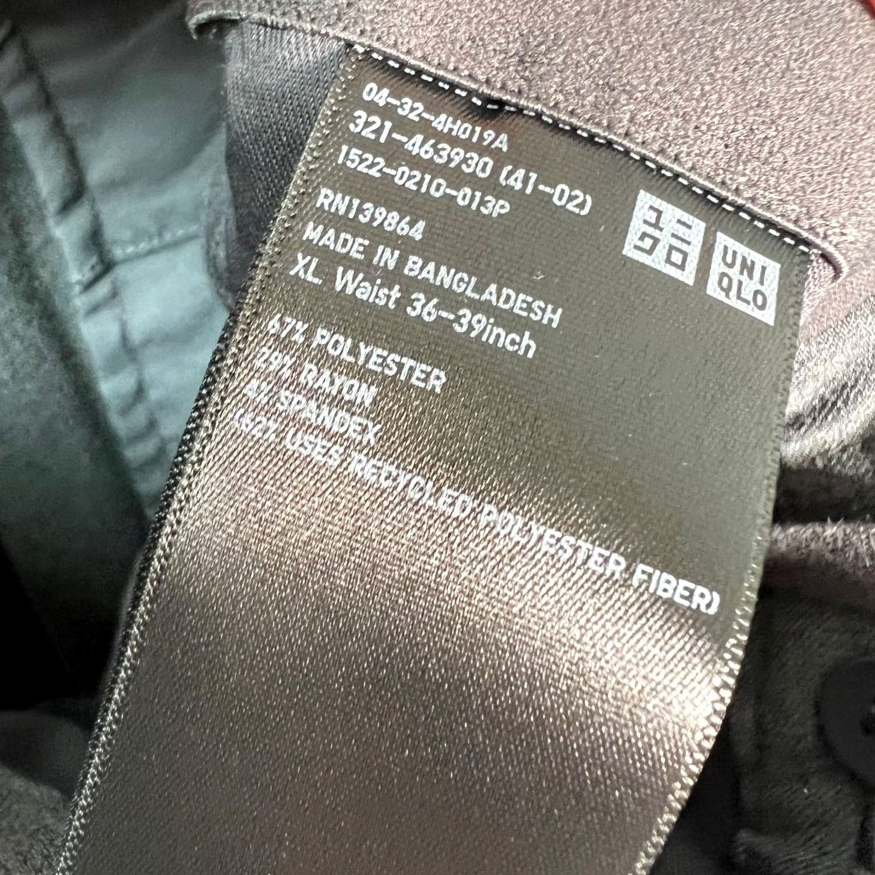 Uniqlo Uniqlo Mens XL Dress Pants Gray Polyester Blend Flat Front Tapered Inseam 27in Slashed Pockets Men Clothing Size US 36 / EU 52 - 3 Thumbnail
