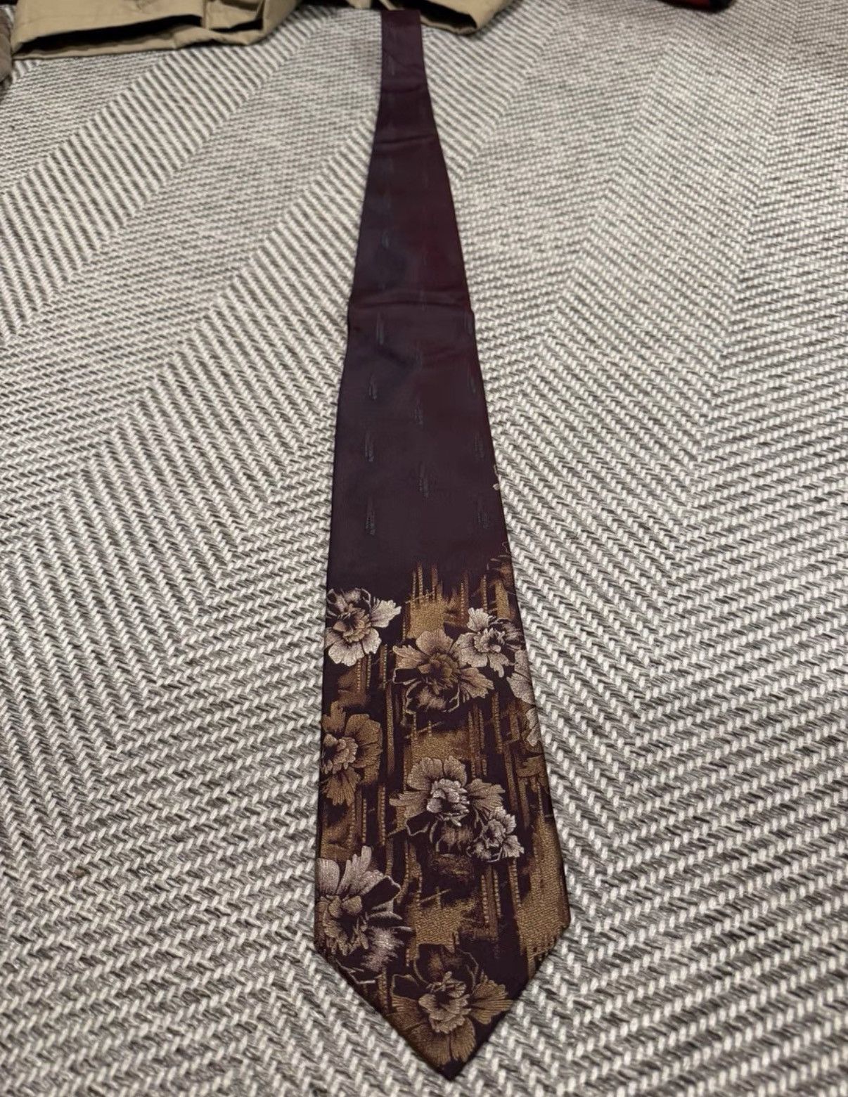 Jean Paul Gaultier Jean Paul Gaultier JPG Homme Burgundy Dark Pattern Tie K24 Size ONE SIZE - 2 Thumbnail