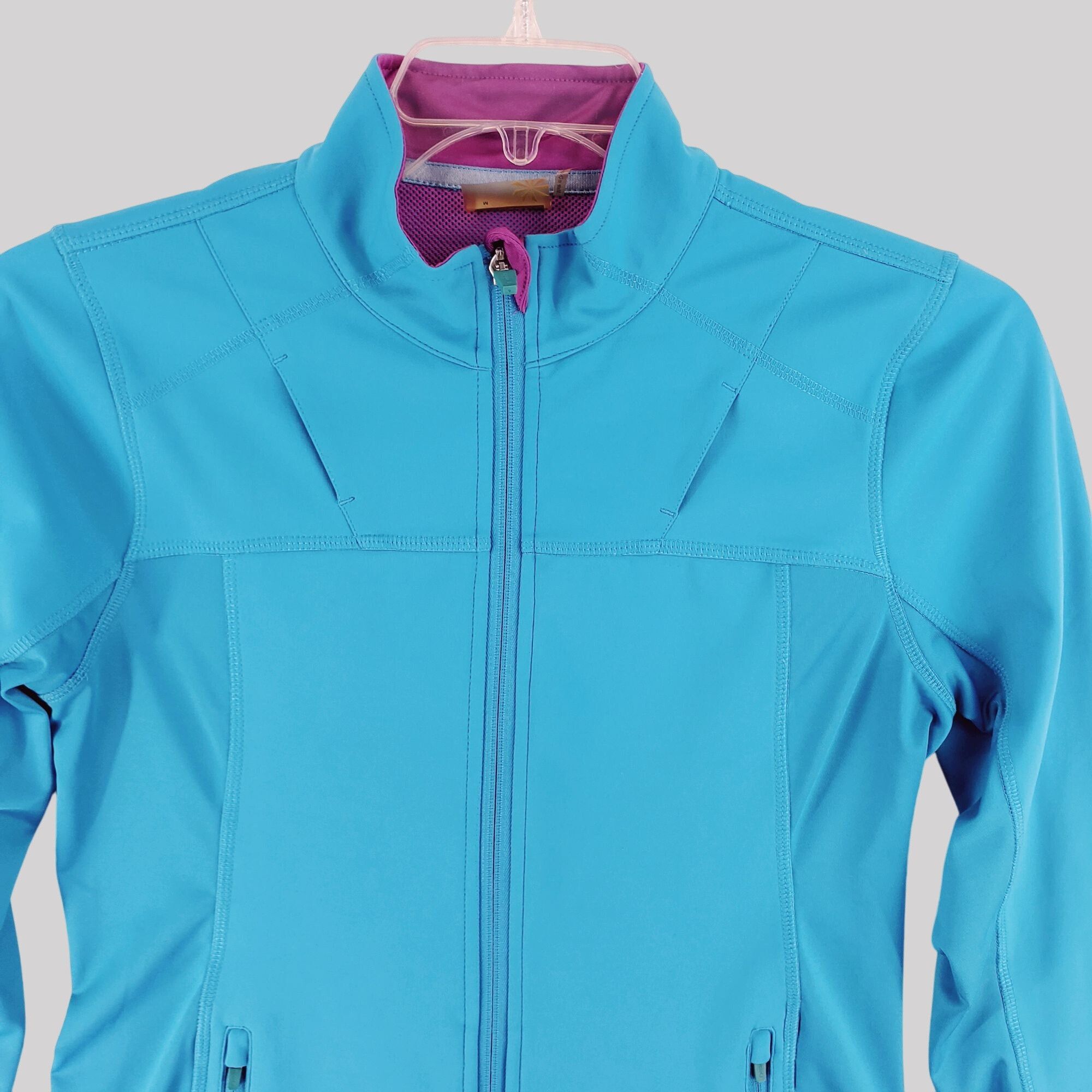 Athleta Athleta Womens Blue Full-Zip Stretch Jacket With Thumbholes Size M / US 6-8 / IT 42-44 - 4 Thumbnail