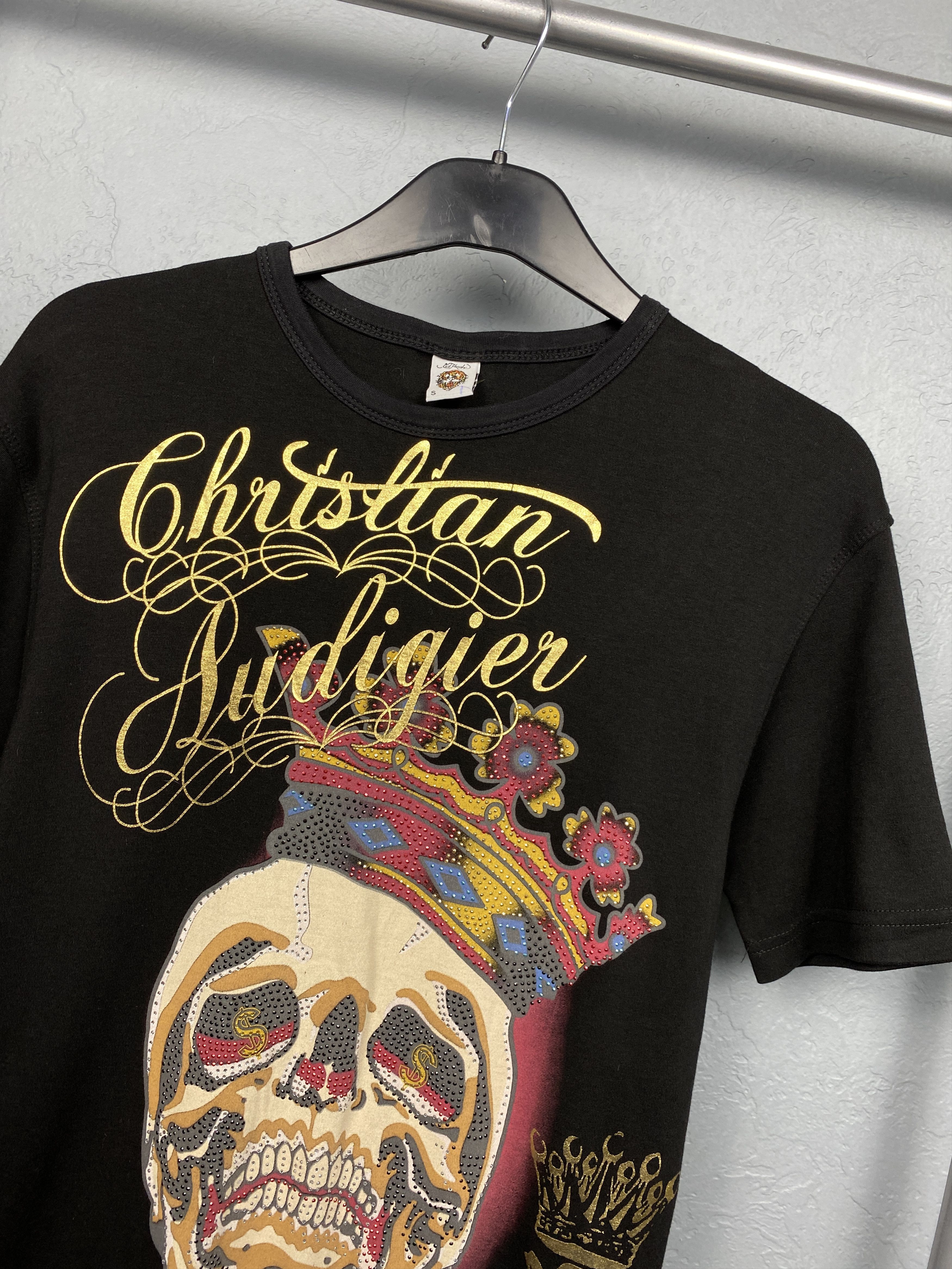 Christian Audigier × Ed Hardy × Vintage Ed Hardy by Christian Audigier Vintage Mens Grafic T-Shirt Size US S / EU 44-46 / 1 - 2 Thumbnail