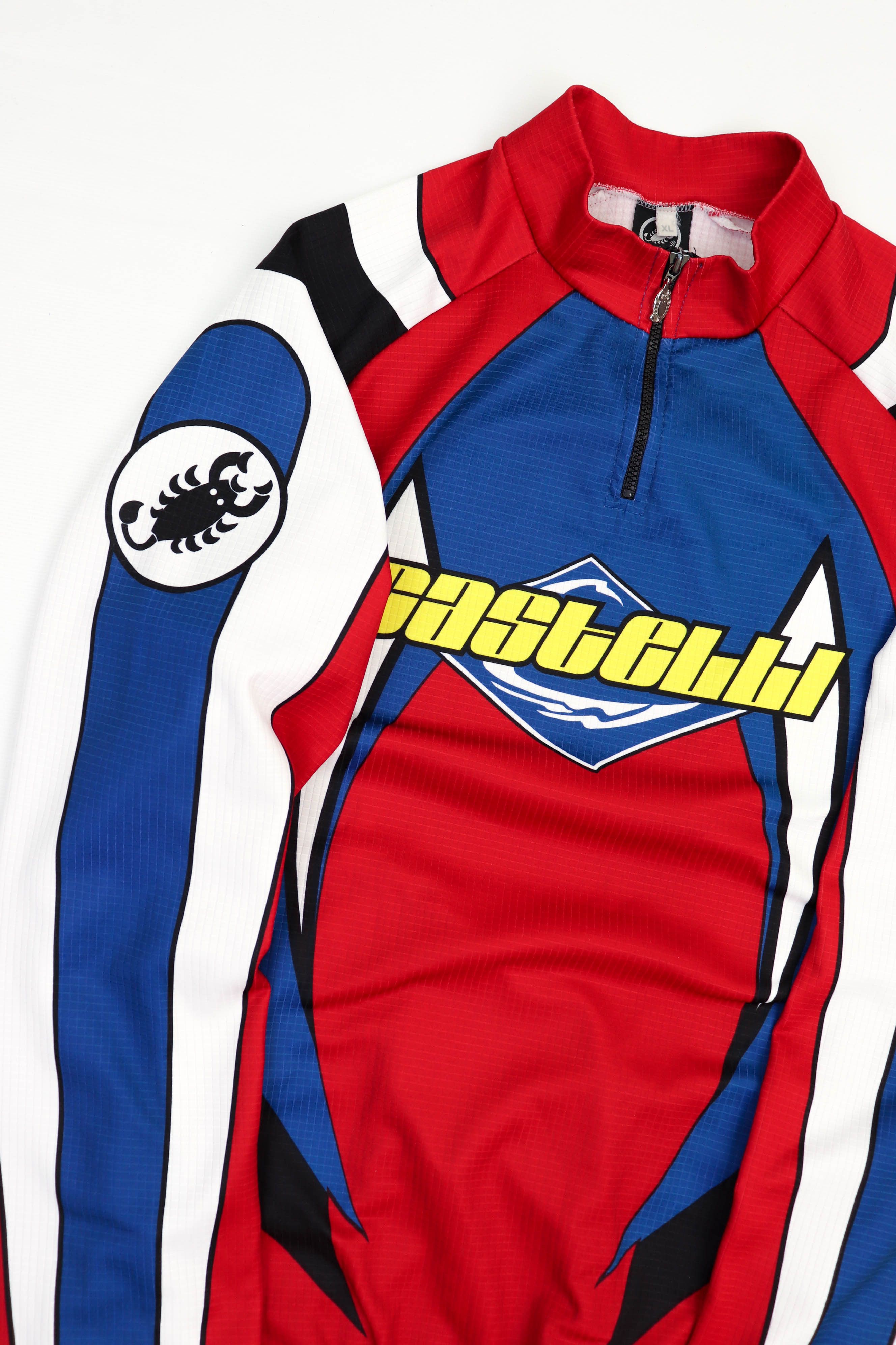 Other Castelli Multicolor Cycling Long Sleeve 1/4 Zip Jersey Size US XL / EU 56 / 4 - 4 Thumbnail