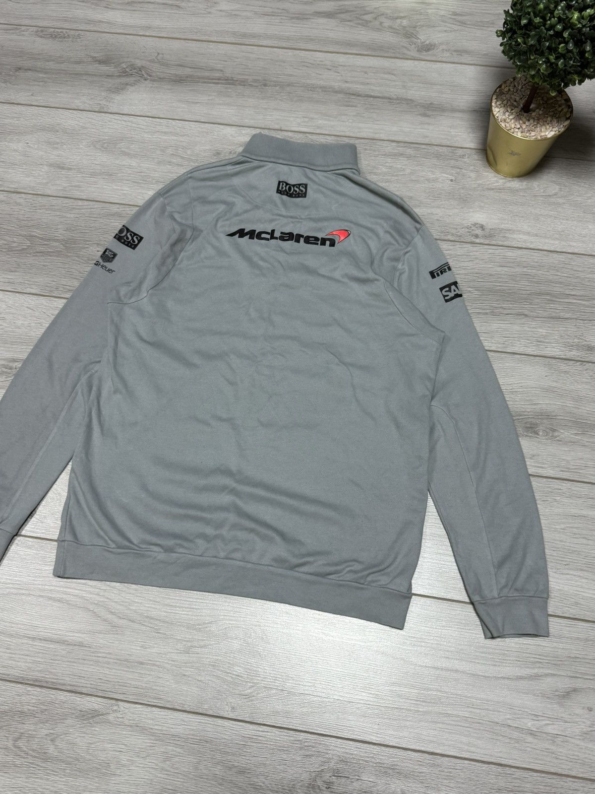 Hugo Boss × Mercedes-Benz BOSS x Mercedes McLaren quarter zip 1/4 sweater big logo Size US XXL / EU 58 / 5 - 4 Thumbnail