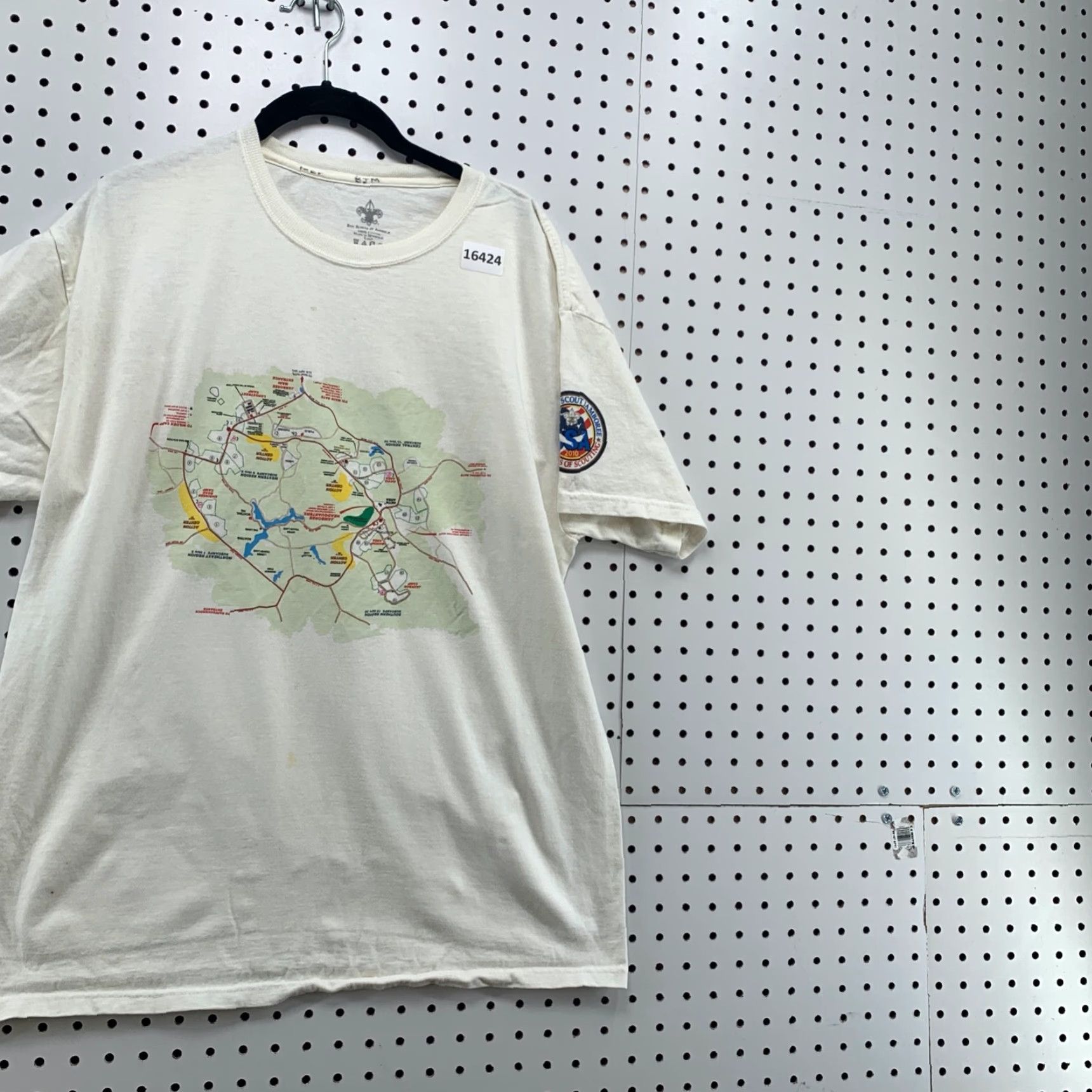 Vintage VINTAGE Boy Scout OF America Shirt Mens Large Map Graphic White Short Sleeve BSA TEE Size US L / EU 52-54 / 3 - 4 Thumbnail