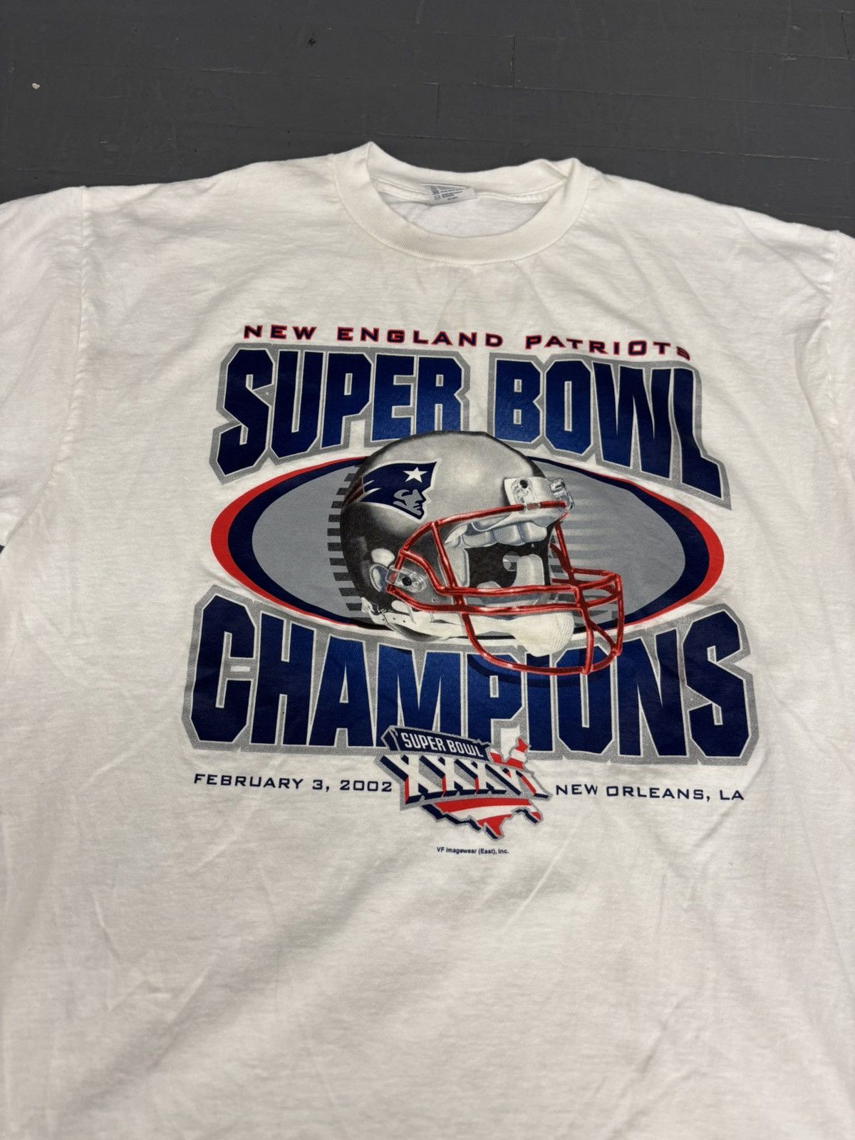 NFL × Vintage Y2K 2002 Super Bowl xxxvi champions patriots tee Size US XL / EU 56 / 4 - 4 Thumbnail