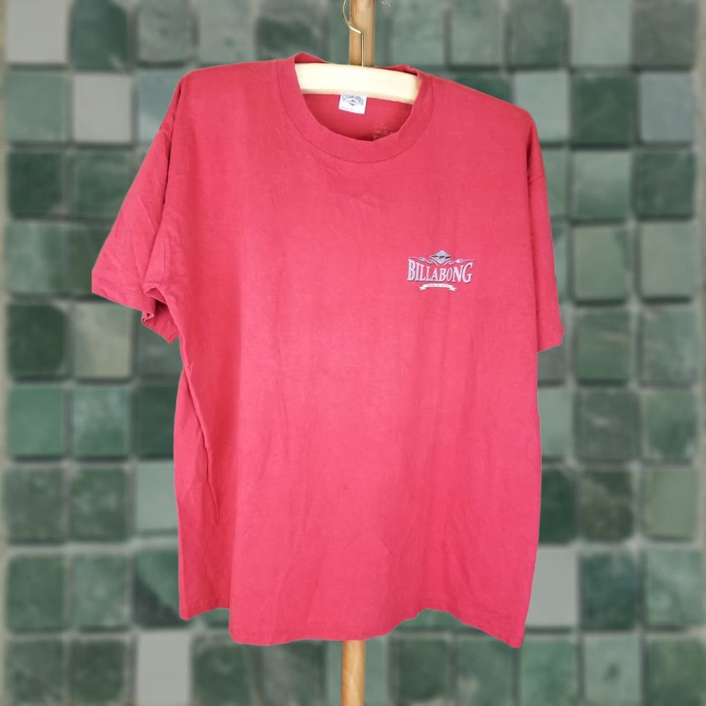 Billabong VINTAGE BILLABONG T-SHIRT SURFING RED SINGLE STITCH SZ LARGE SIZE L MEN Short Sleeve Round Neck 94' Size US L / EU 52-54 / 3 - 1 Thumbnail