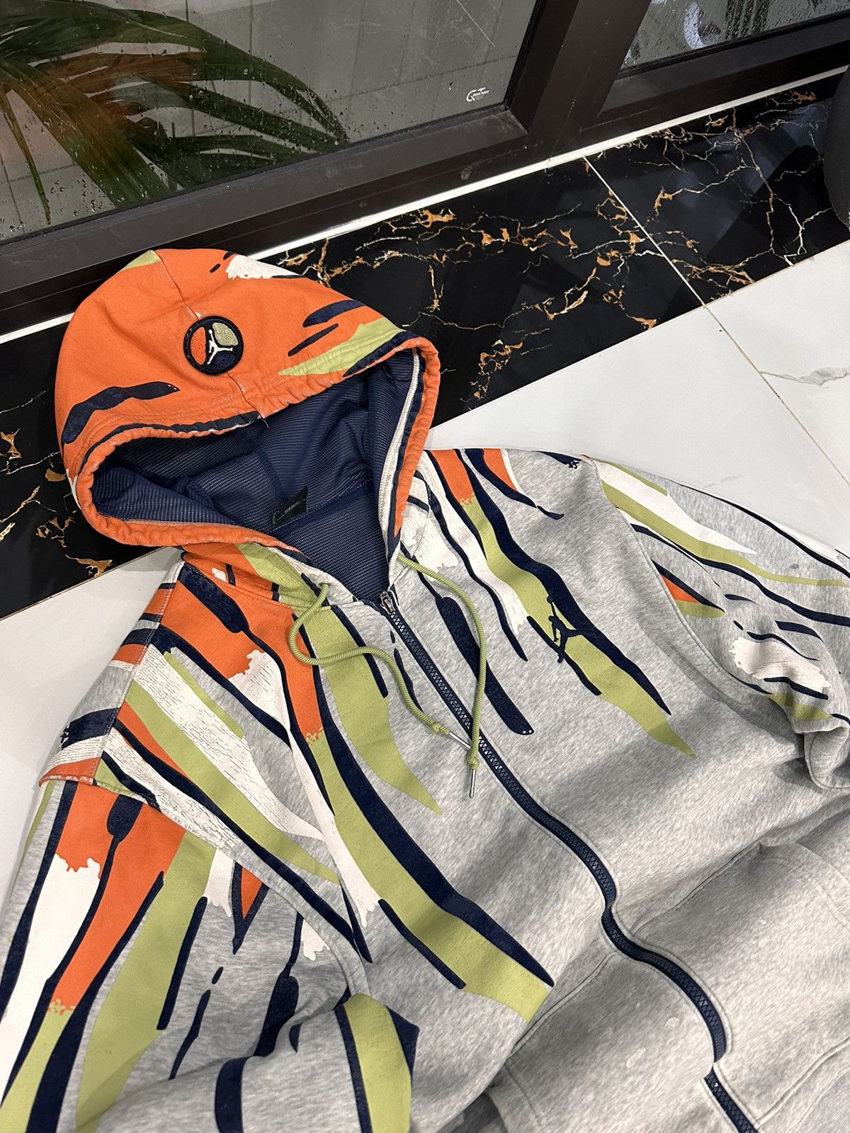Nike × Vintage JORDAN VINTAGE DOUBLE LOGO STREETWEAR ZIP-HOODIE Size US XXL / EU 58 / 5 - 3 Thumbnail