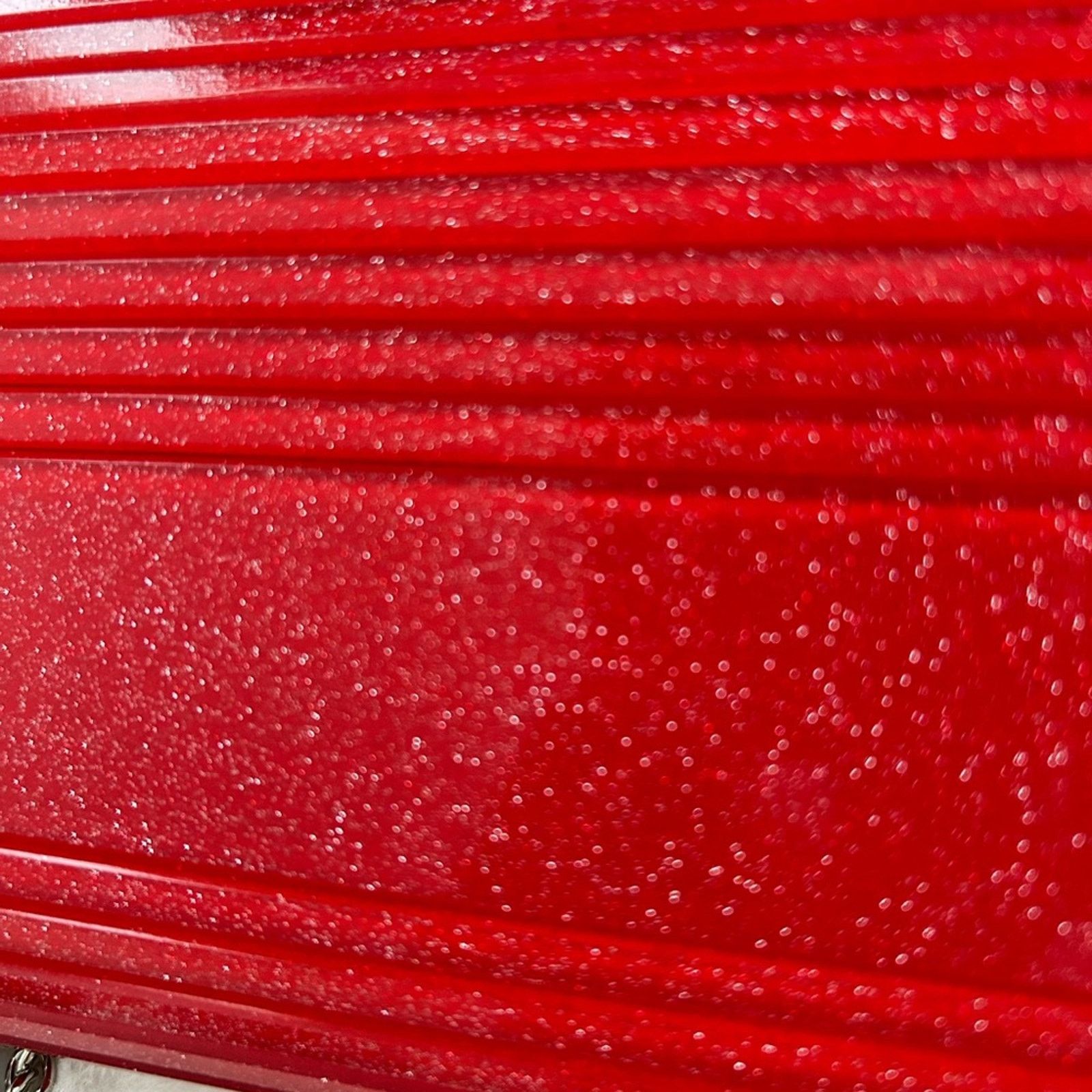 Designer Red sparkly acrylic Women’s clutch purse Size ONE SIZE - 6 Thumbnail