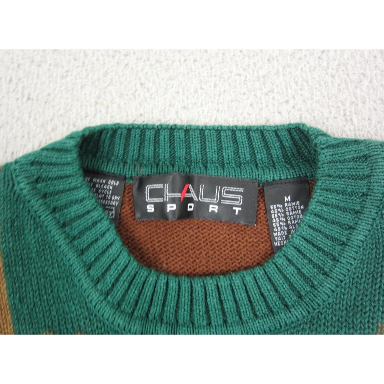Vintage VINTAGE Chaus Sweater Womens M Green Christmas 80s Knit Crew Neck Pullover Holiday Casual Knitwear Breathable All Seasons Mens Womens Size M / US 6-8 / IT 42-44 - 6 Thumbnail