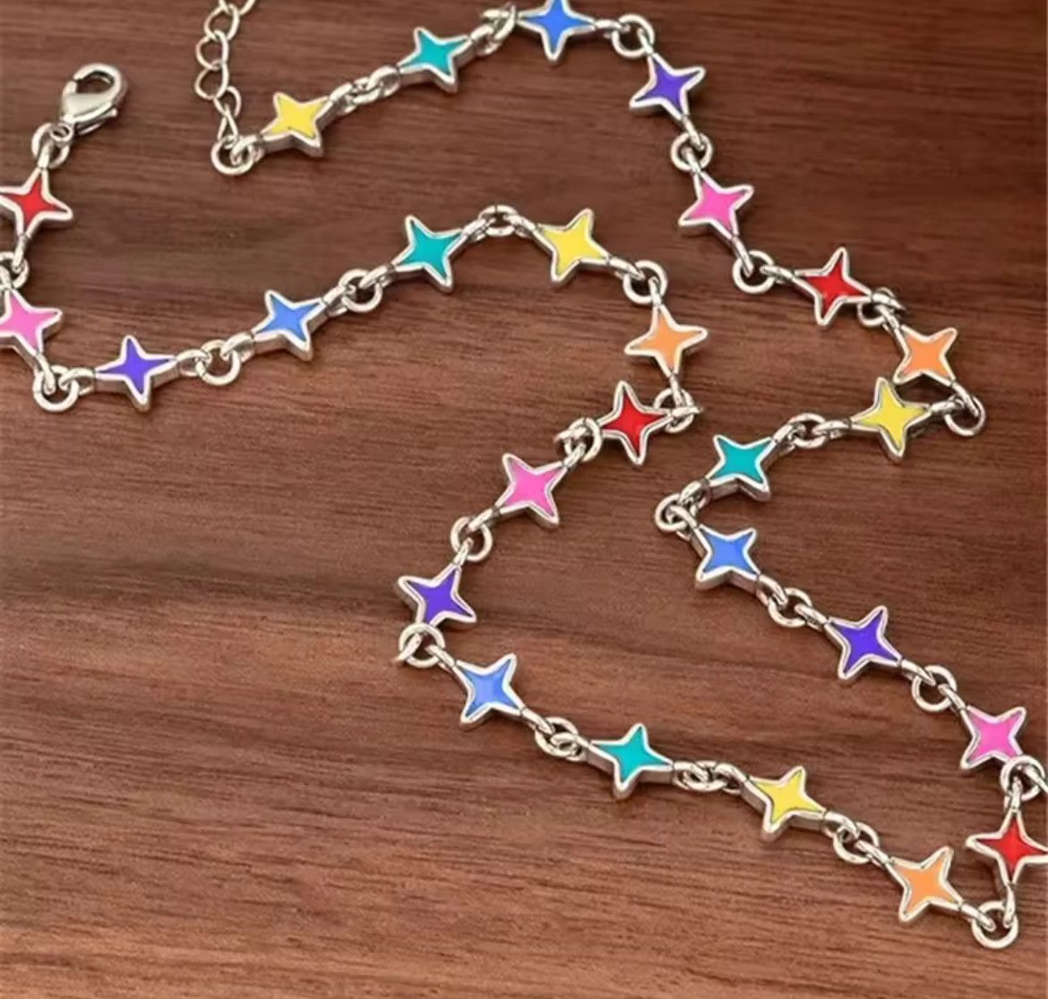 Japanese Brand Trendy Colorful Resin Star Necklace Size ONE SIZE - 5 Thumbnail
