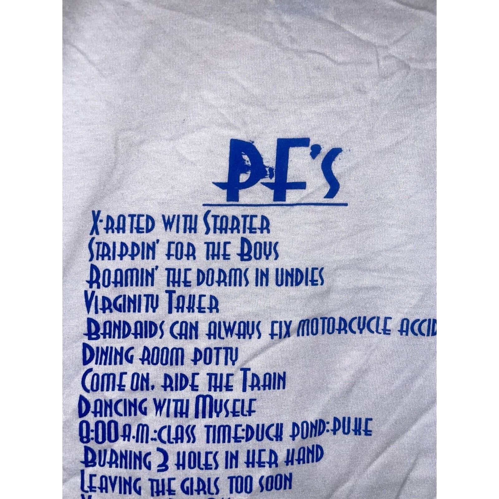 Jerzees Vintage College Shirt 914 PFG Virginity Taker Sexual Tee M Size US M / EU 48-50 / 2 - 7 Thumbnail