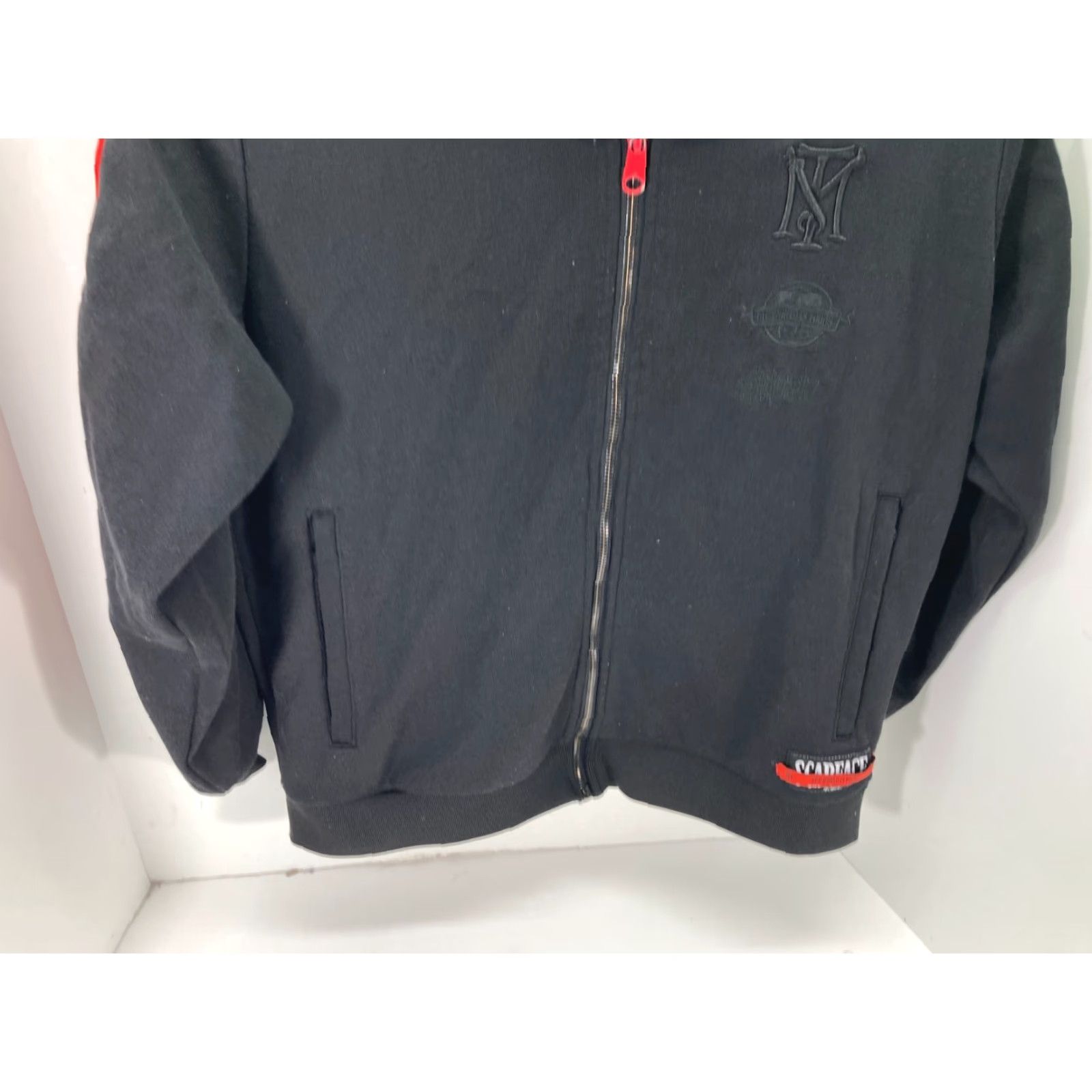 Palace Scarface Track Jacket Mens M Black Red Full Zip Pockets Shirt Hoodie? No, Jacket. Size US M / EU 48-50 / 2 - 5 Thumbnail