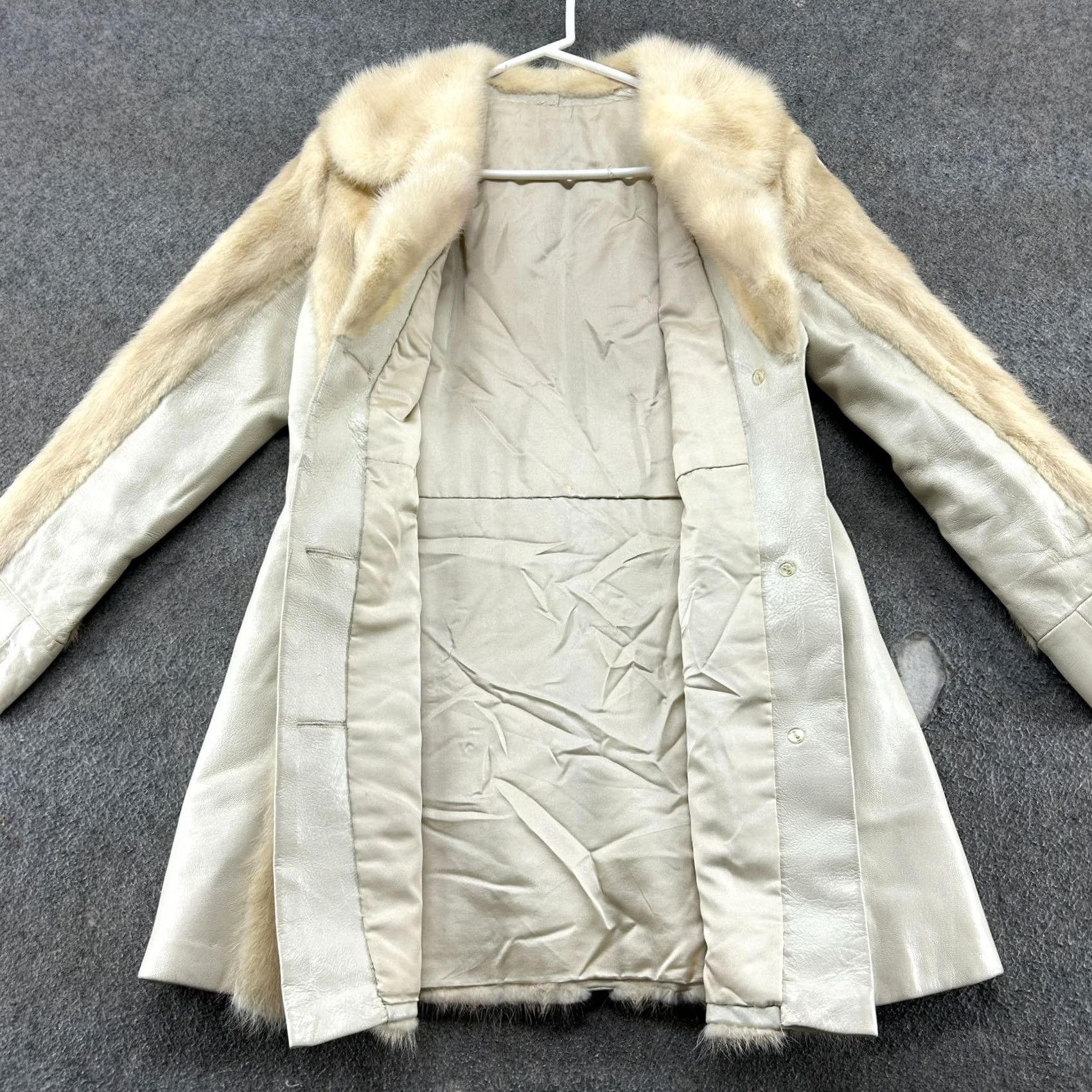 Joseph VINTAGE Joseph Zaccaria Fur Coat Womens M Ivory Long Overcoat 80s Real Mink Lined Coat Mens? Size M / US 6-8 / IT 42-44 - 3 Thumbnail