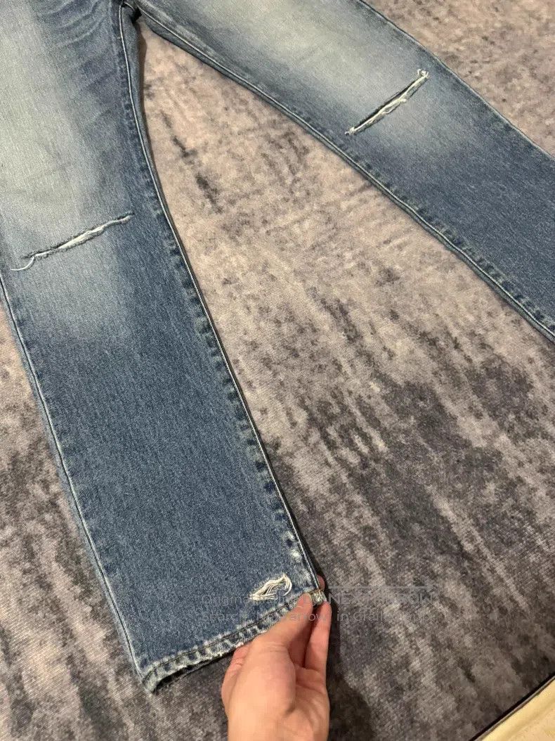 Saint Laurent Paris Saint Laurent Paris Cat Claw Light Blue Destroyed Slashed Size US 30 / EU 46 - 4 Thumbnail