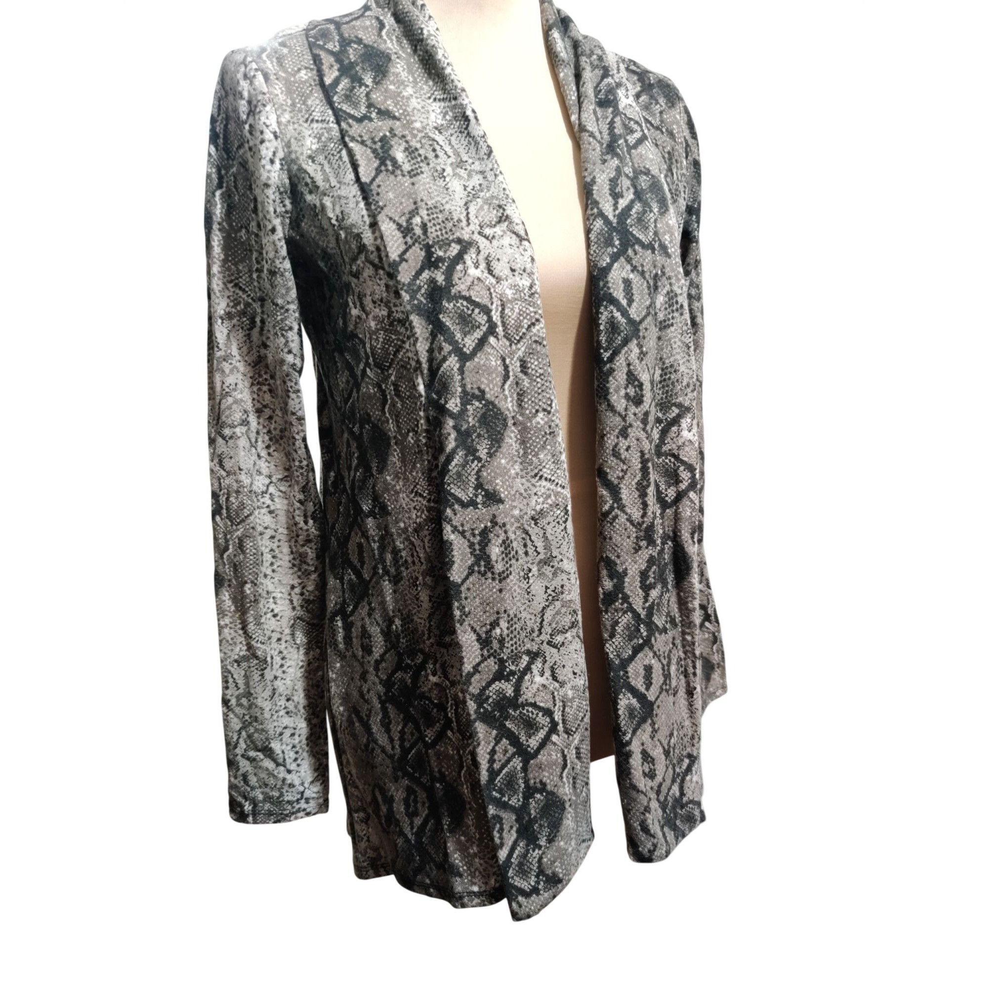 Other Gibson Cardigan Snake Print Size S Open Front Duster Gray St Size S / US 4 / IT 40 - 2 Thumbnail