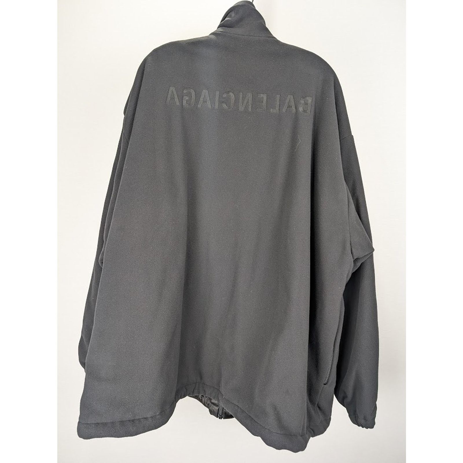 Balenciaga o1rshd1 Fleece Zip Up Jacket in Black Size US M / EU 48-50 / 2 - 10 Thumbnail