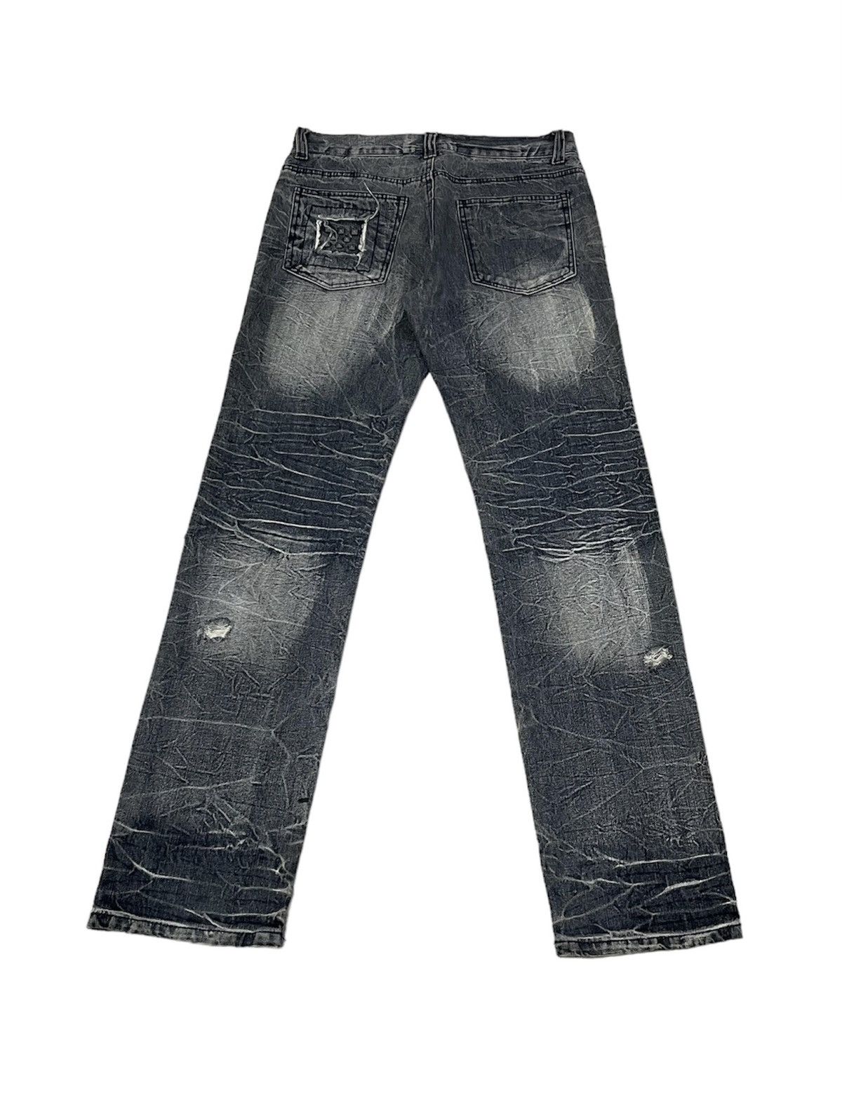 If Six Was Nine Lowbox Japan Studded Distressed Jeans Size US 31 - 5 Thumbnail