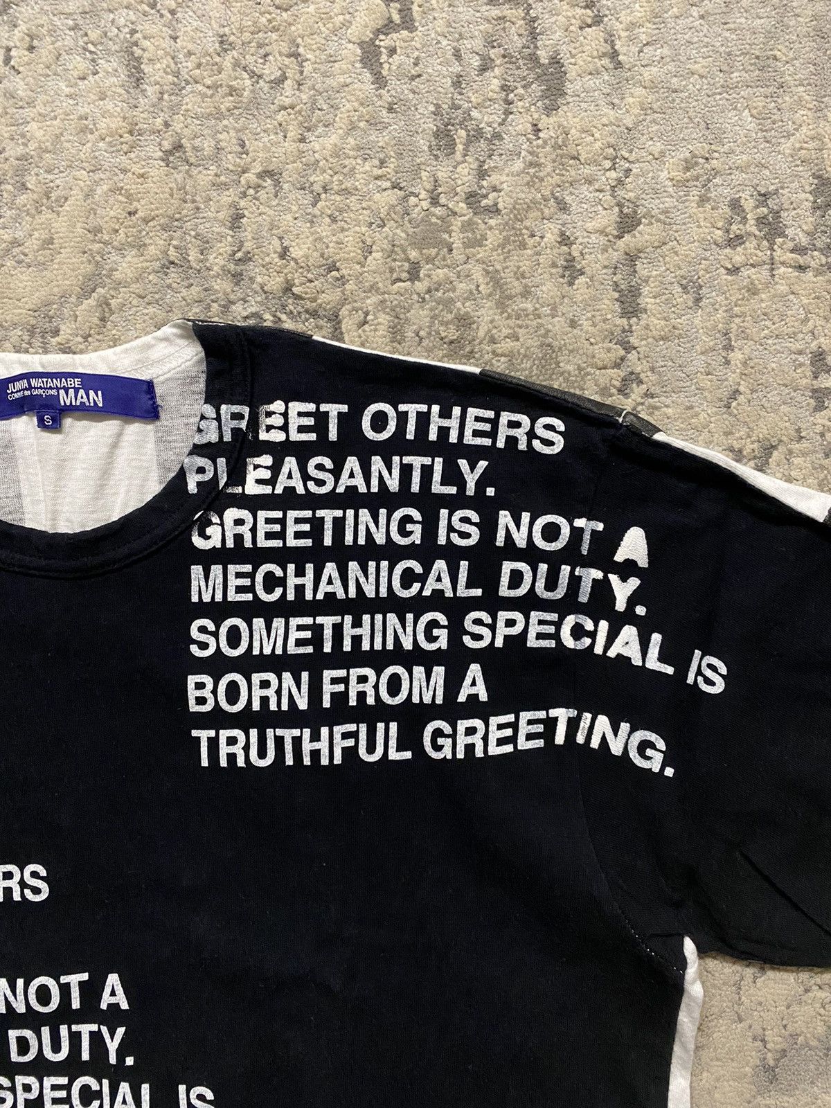 Junya Watanabe Junya SS01 Poem "Greet Others Pleasantly" Tee Size US S / EU 44-46 / 1 - 3 Thumbnail