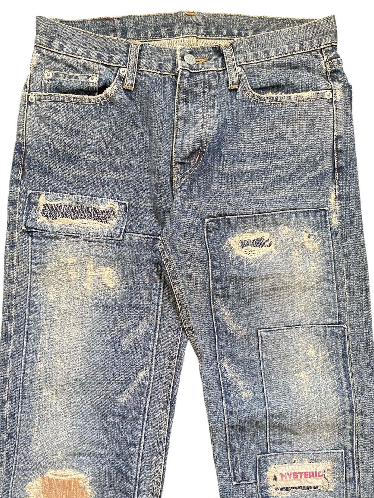 Hysteric Glamour Hysteric Glamour Patchwork Distressed Denim Size US 30 / EU 46 - 3 Thumbnail
