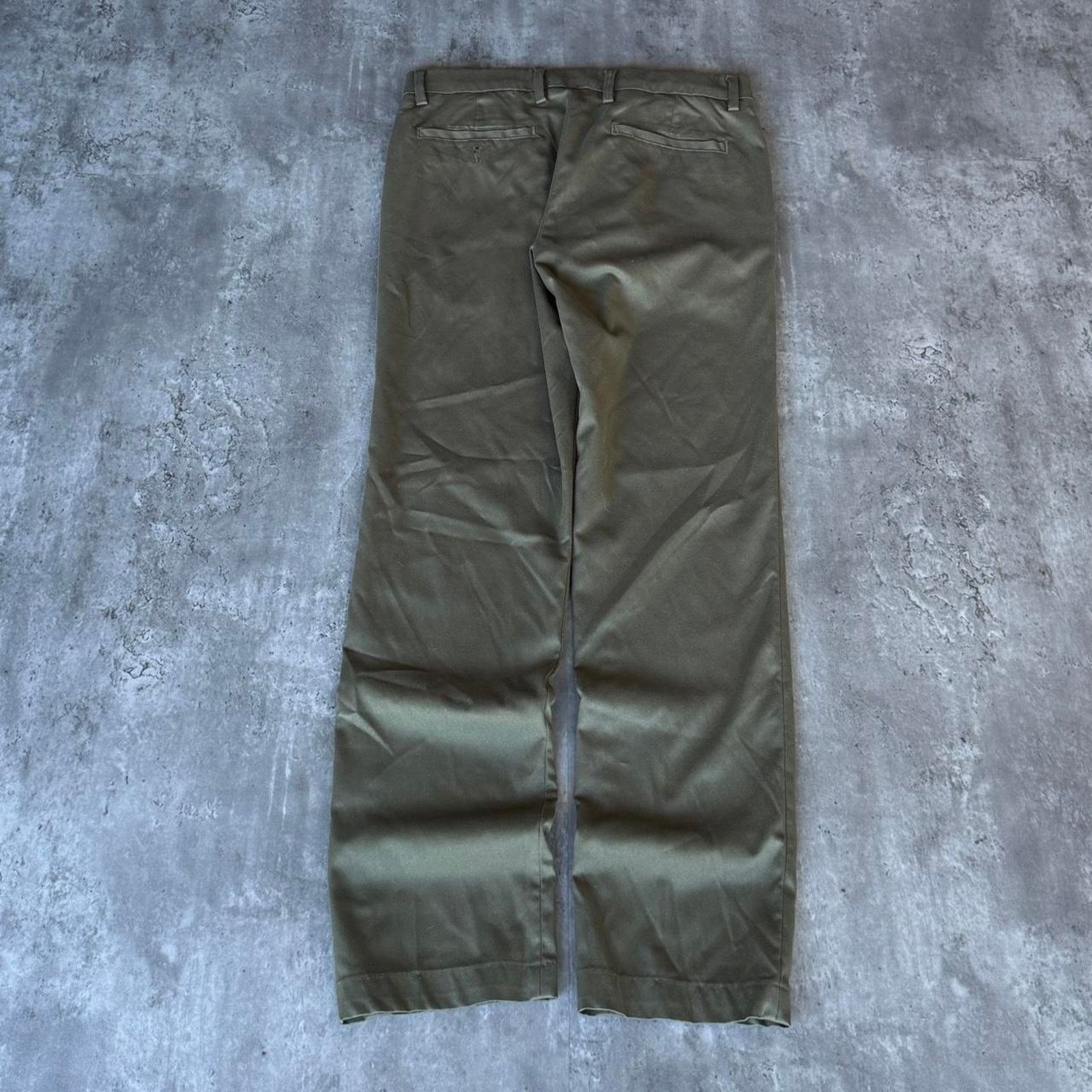 Vintage Forest Green Essential Chino Dress Pants Size US 32 / EU 48 - 2 Thumbnail
