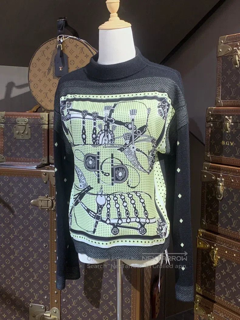 Hermes Patchwork Knit Sweater