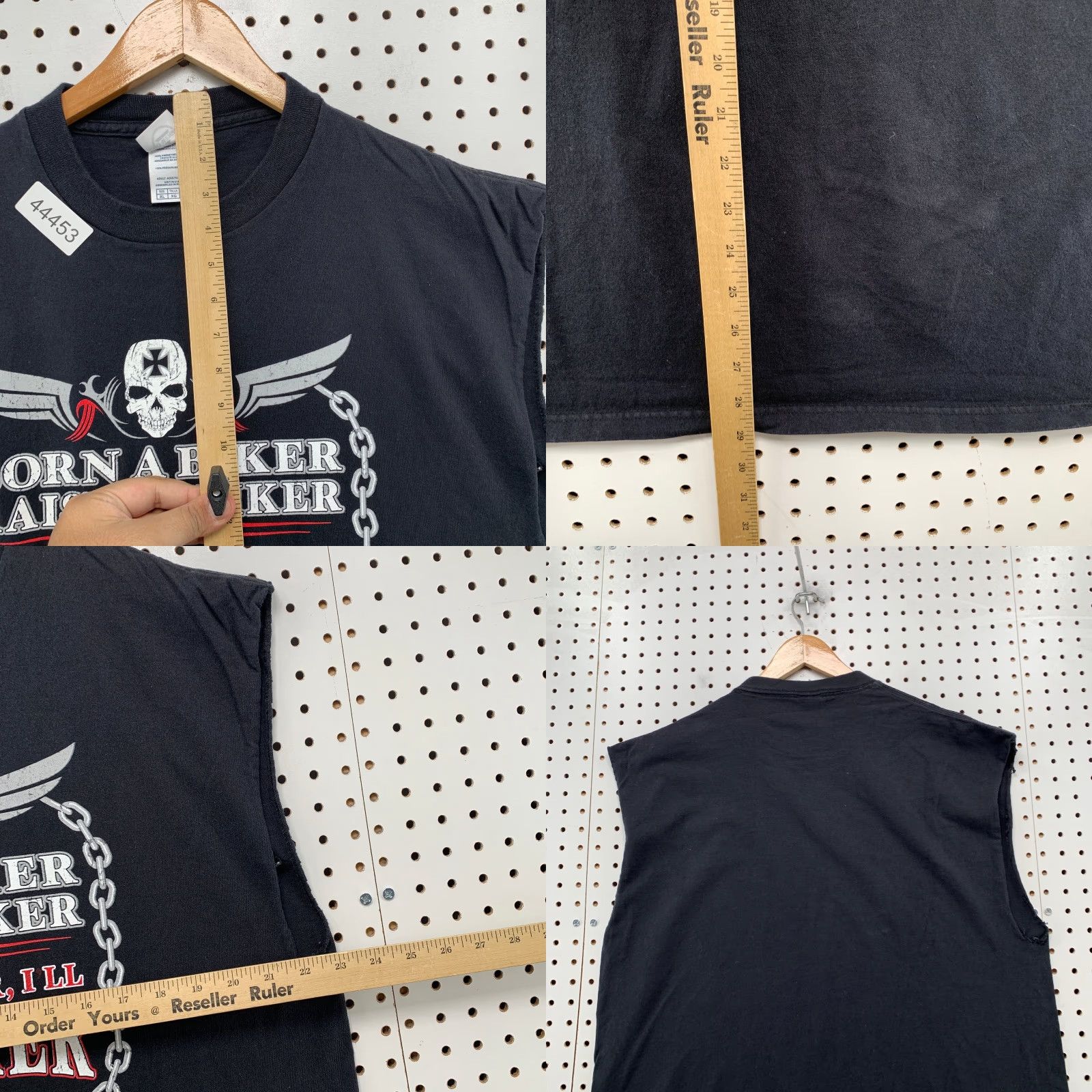 Delta VINTAGE Delta Biker T-Shirt Mens XL Black Sleeveless Motorcycle Tee 1980s Theme Mens XL Black Graphic Print Pattern Summer Spring Size US XL / EU 56 / 4 - 8 Thumbnail