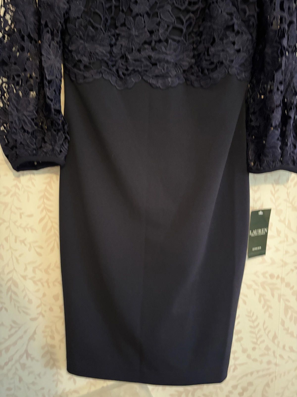 Lauren Ralph Lauren NWT Lauren Ralph Lauren Lace Balloon Sleeve Sheath Dress Size XS / US 0-2 / IT 36-38 - 4 Thumbnail