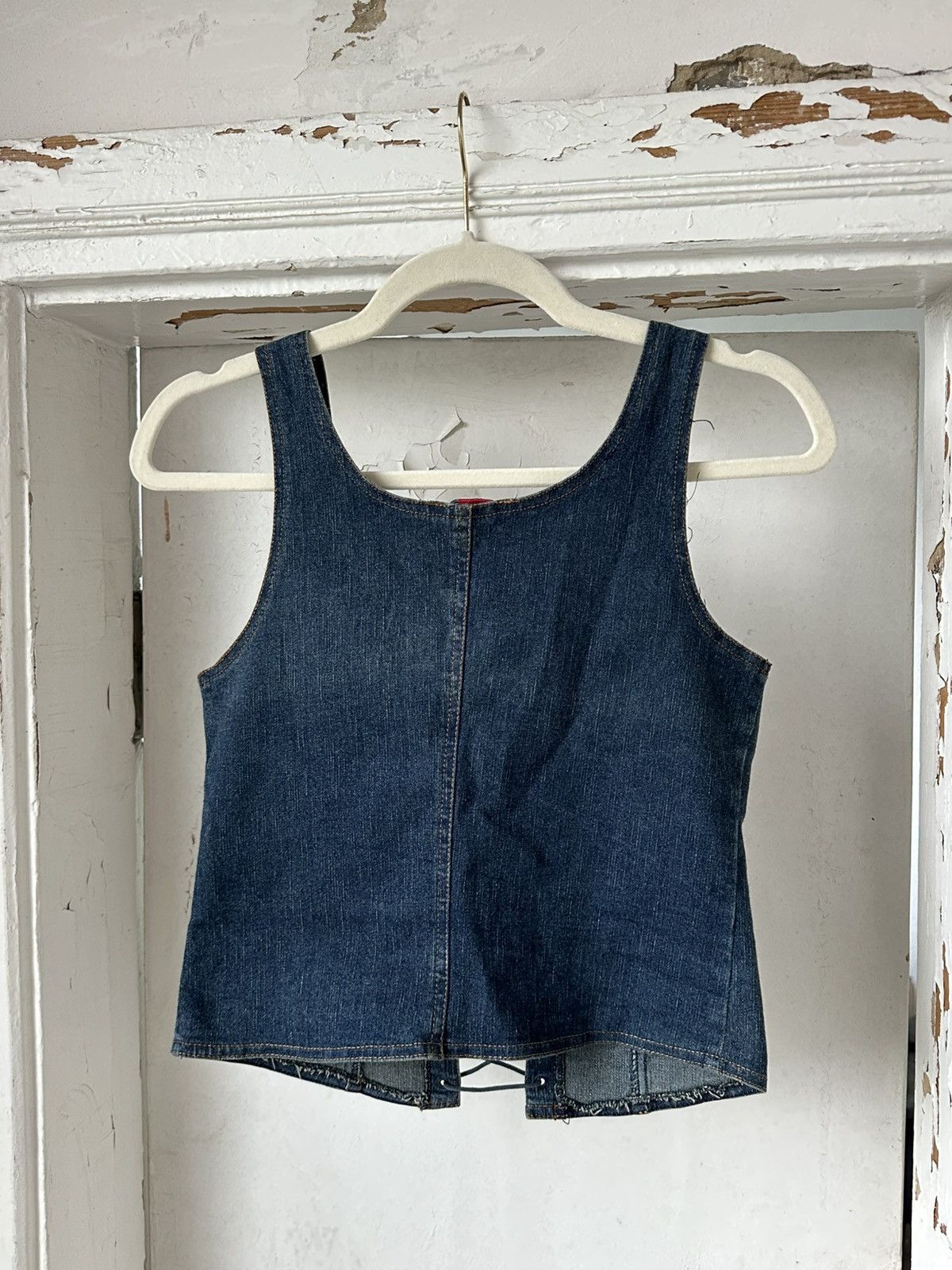 If Six Was Nine Vintage Denim Tank Top Size M / US 6-8 / IT 42-44 - 4 Thumbnail