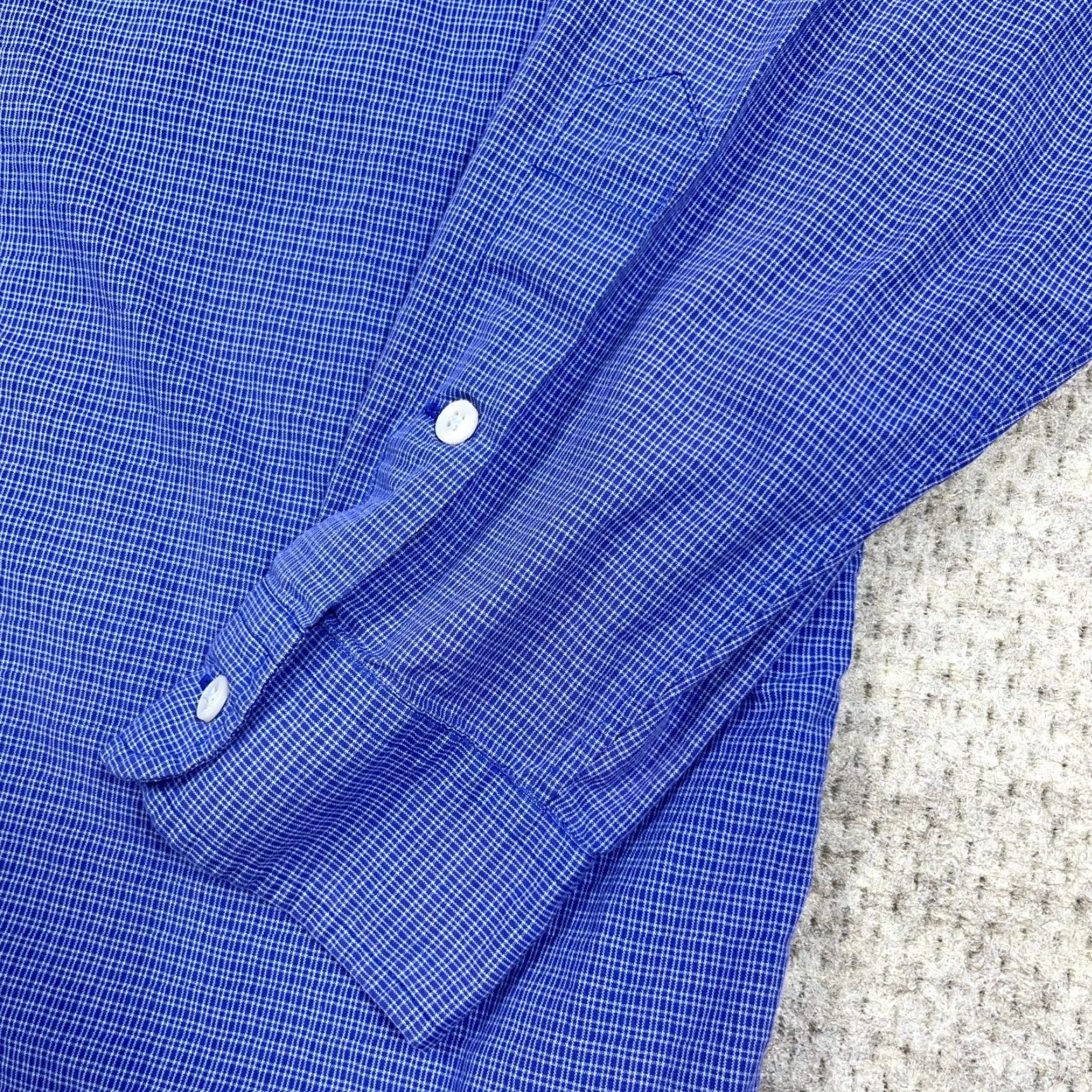 Ralph Lauren Ralph Lauren Shirt Men Large Blue Plaid Button Up Blake Dress Pocket Faded Worn* Size 42R - 5 Thumbnail