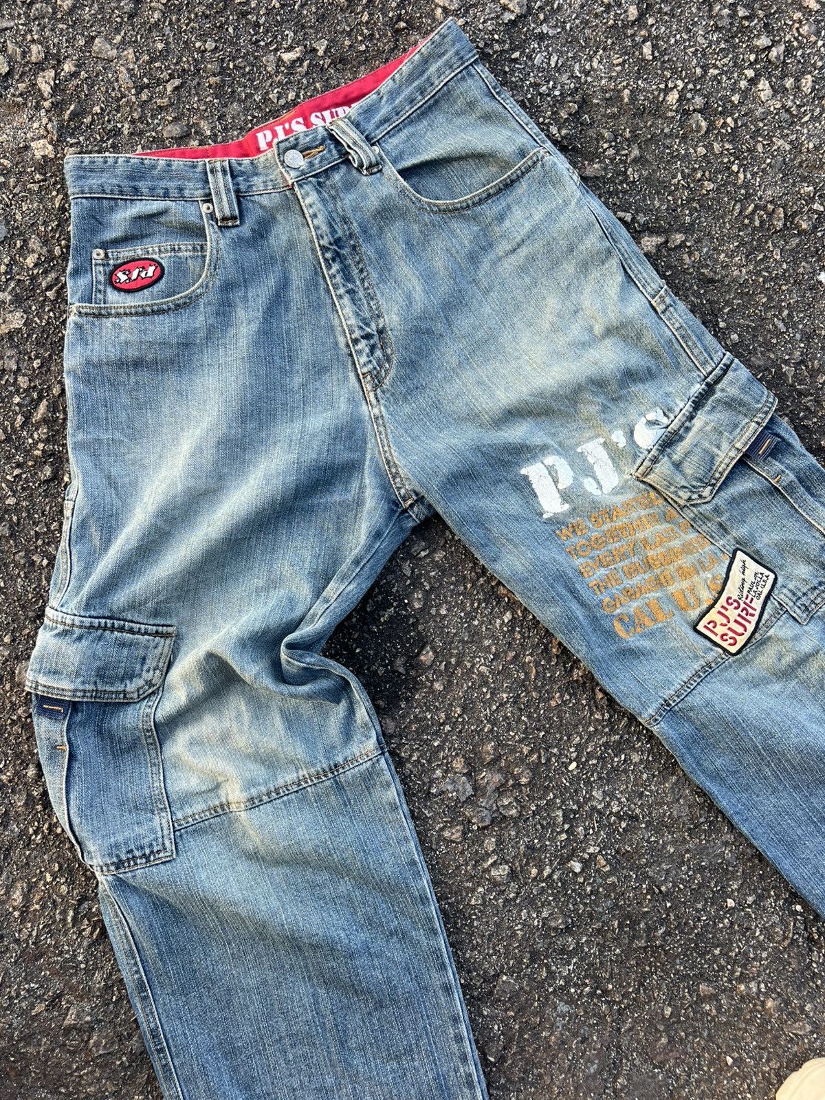 JNCO Vintage PJ’S SURF cargo Baggy Denim Size US 31 - 2 Thumbnail