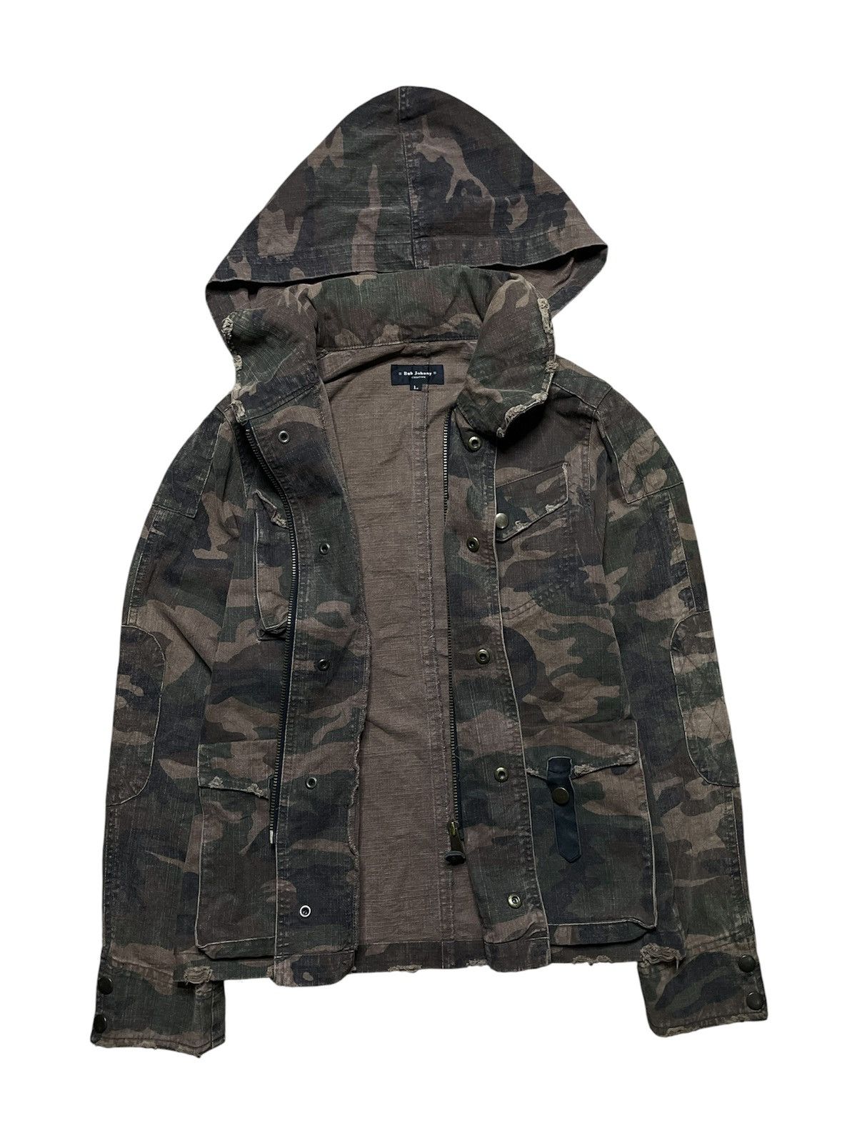 GOA 2000’s Bub Jhonny - Cyber Style Distressed Camo Bono Jacket Size US M / EU 48-50 / 2 - 6 Thumbnail