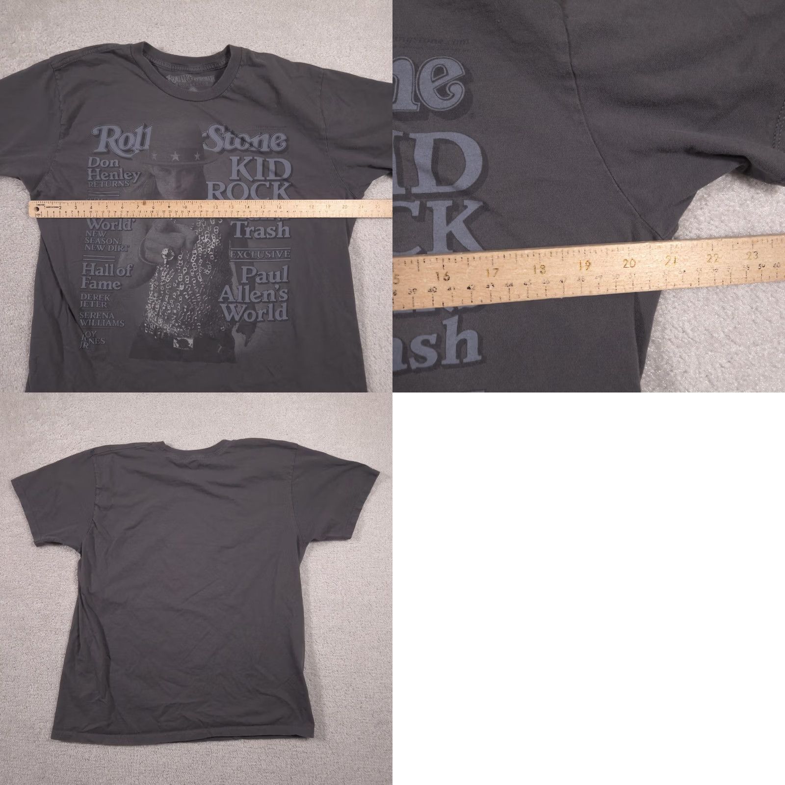 Vintage VINTAGE Rolling Stone Shirt Mens L Gray Kid Rock Graphic Band Tee Tagless Crewneck Size US L / EU 52-54 / 3 - 8 Thumbnail