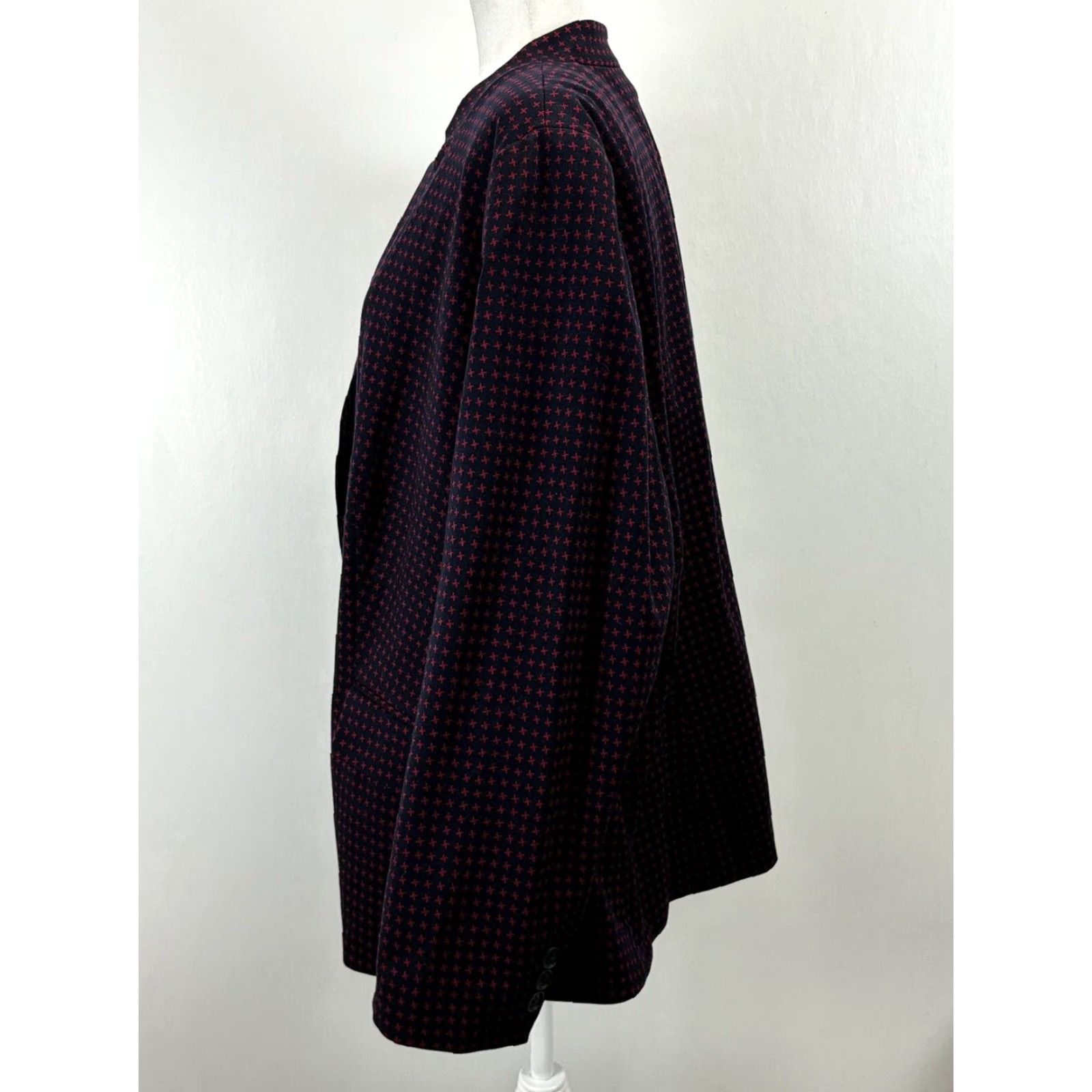 Talbots Talbots Aberdeen Blazer Navy Red 22W Women Blazer Jacket Career Single Button Size 3XL / US 20-22 - 2 Thumbnail